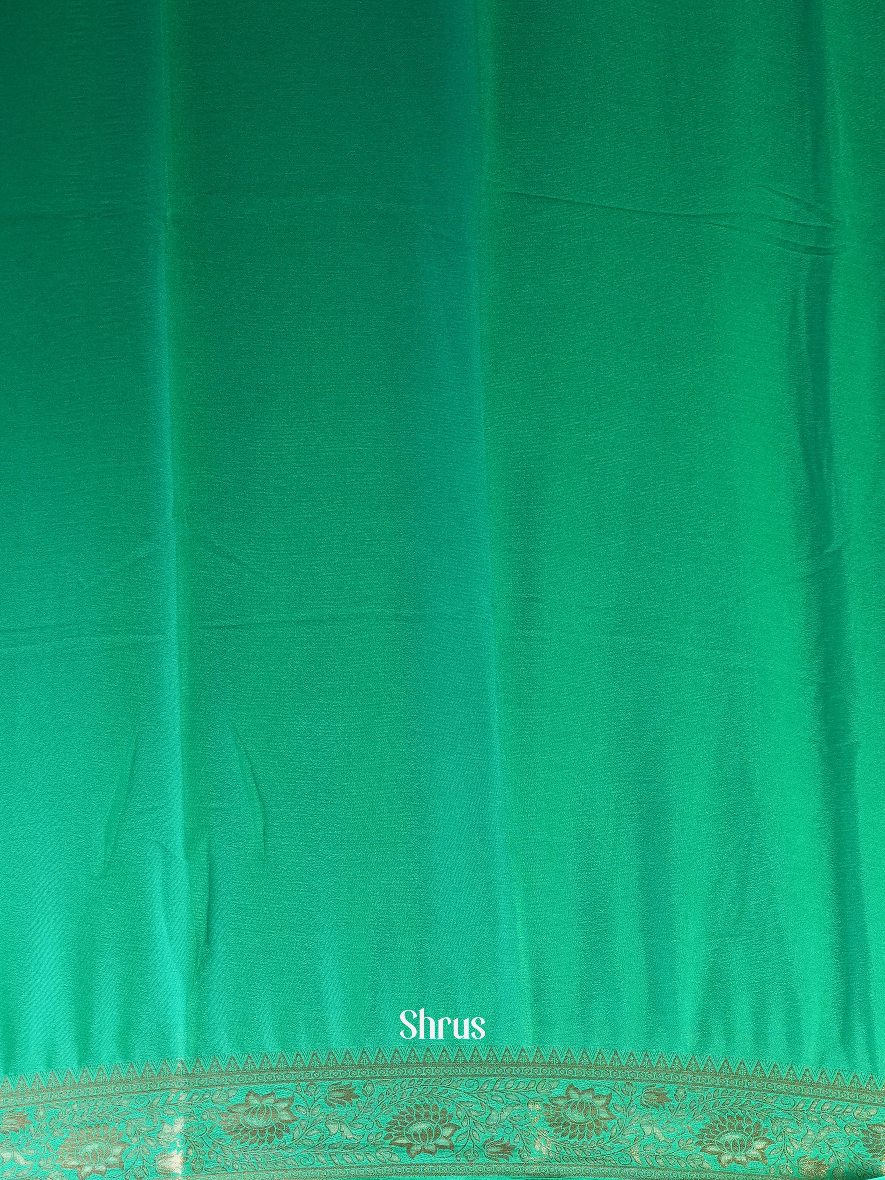 Green - Semi Mysoresilk Saree