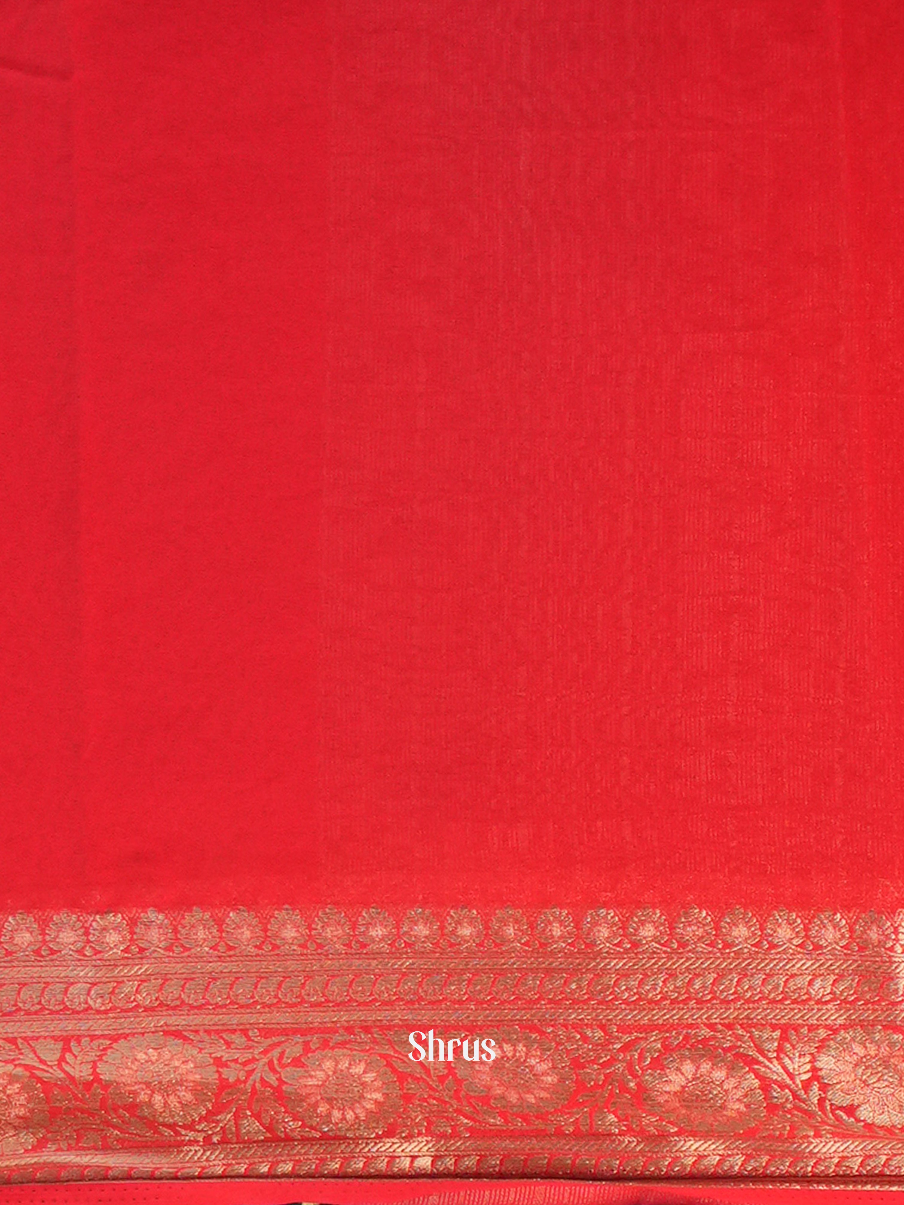 Red - Semi Georgette Saree