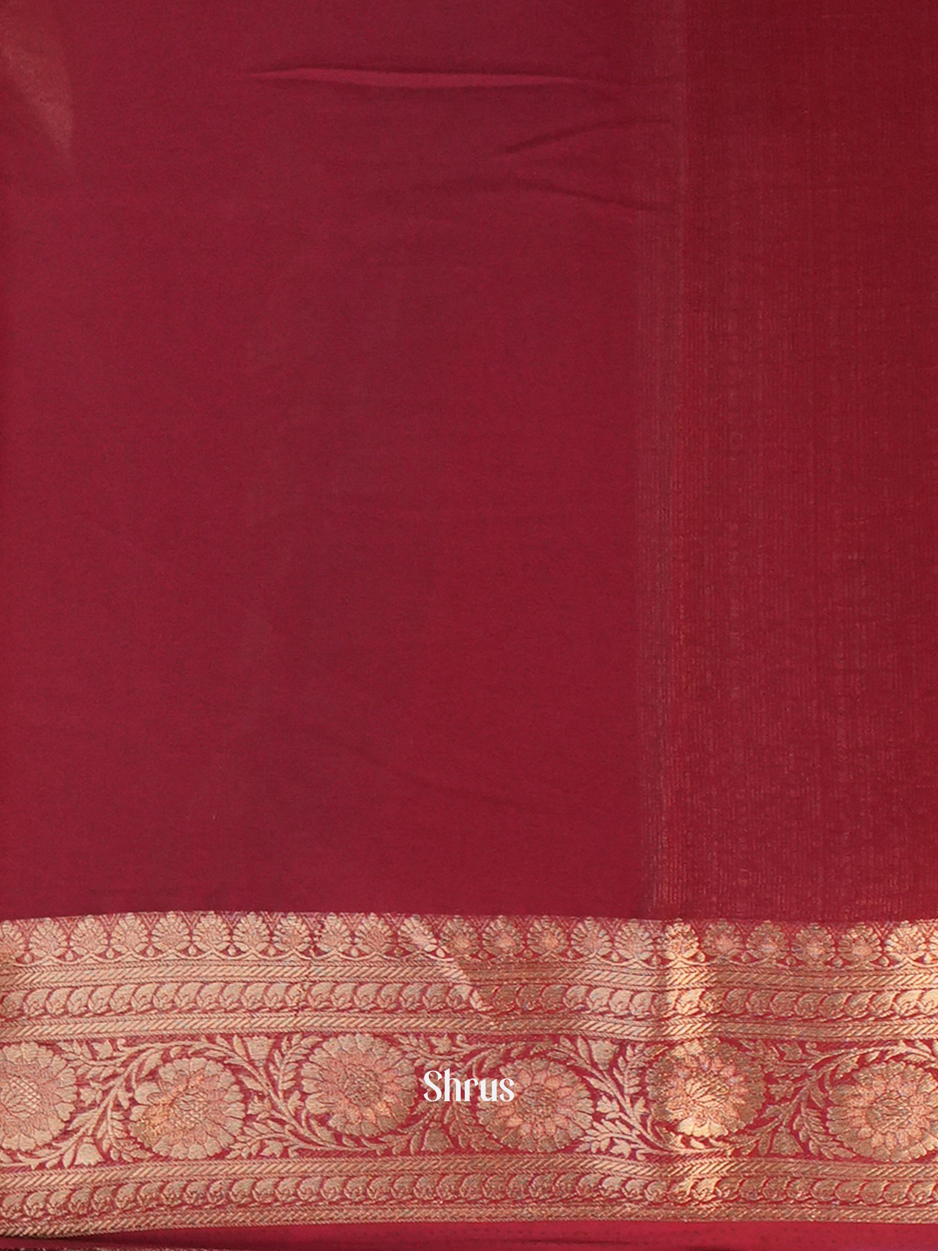 Maroon - Semi Georgette Saree