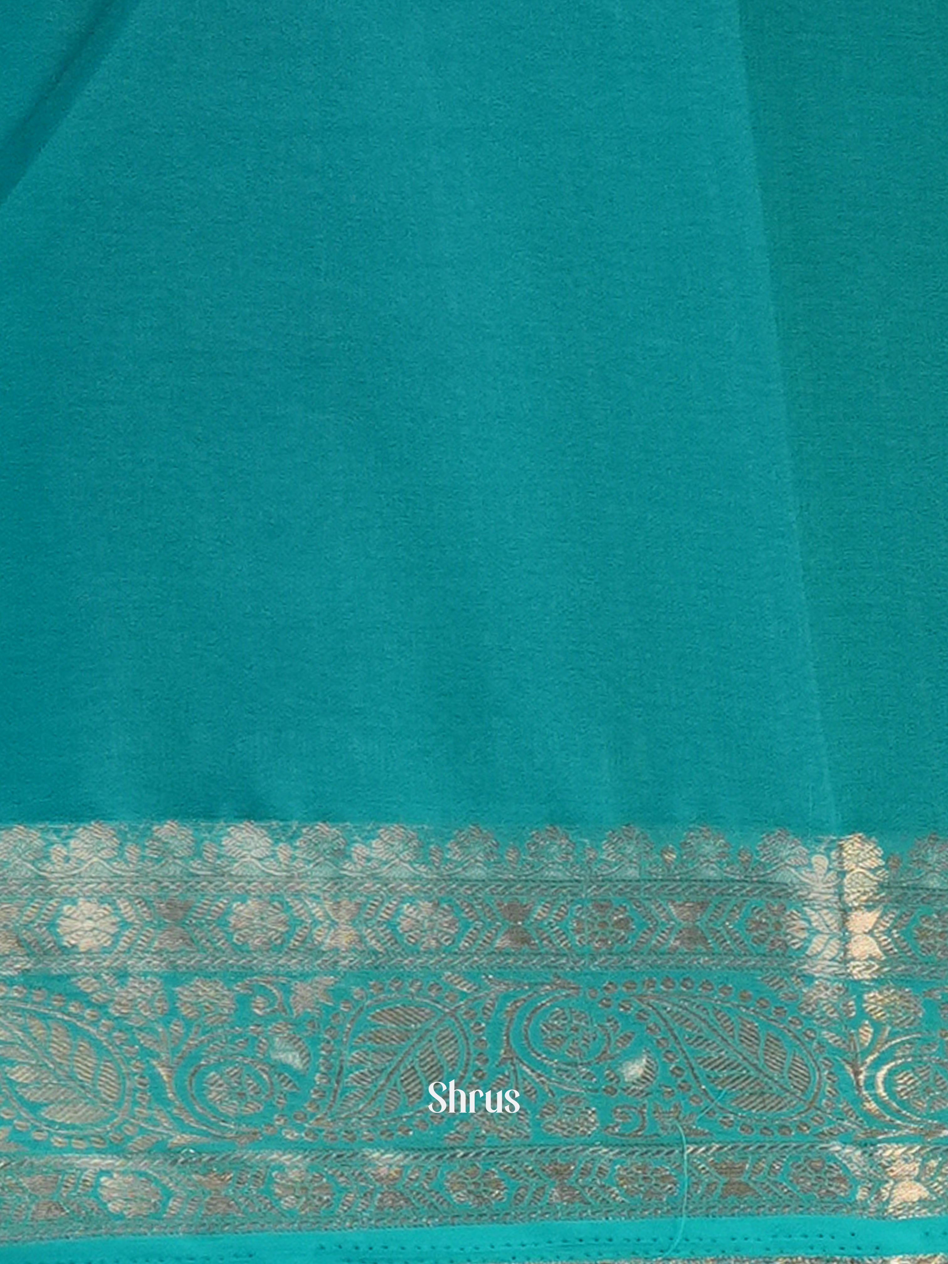 Aqua - Semi Georgette Saree