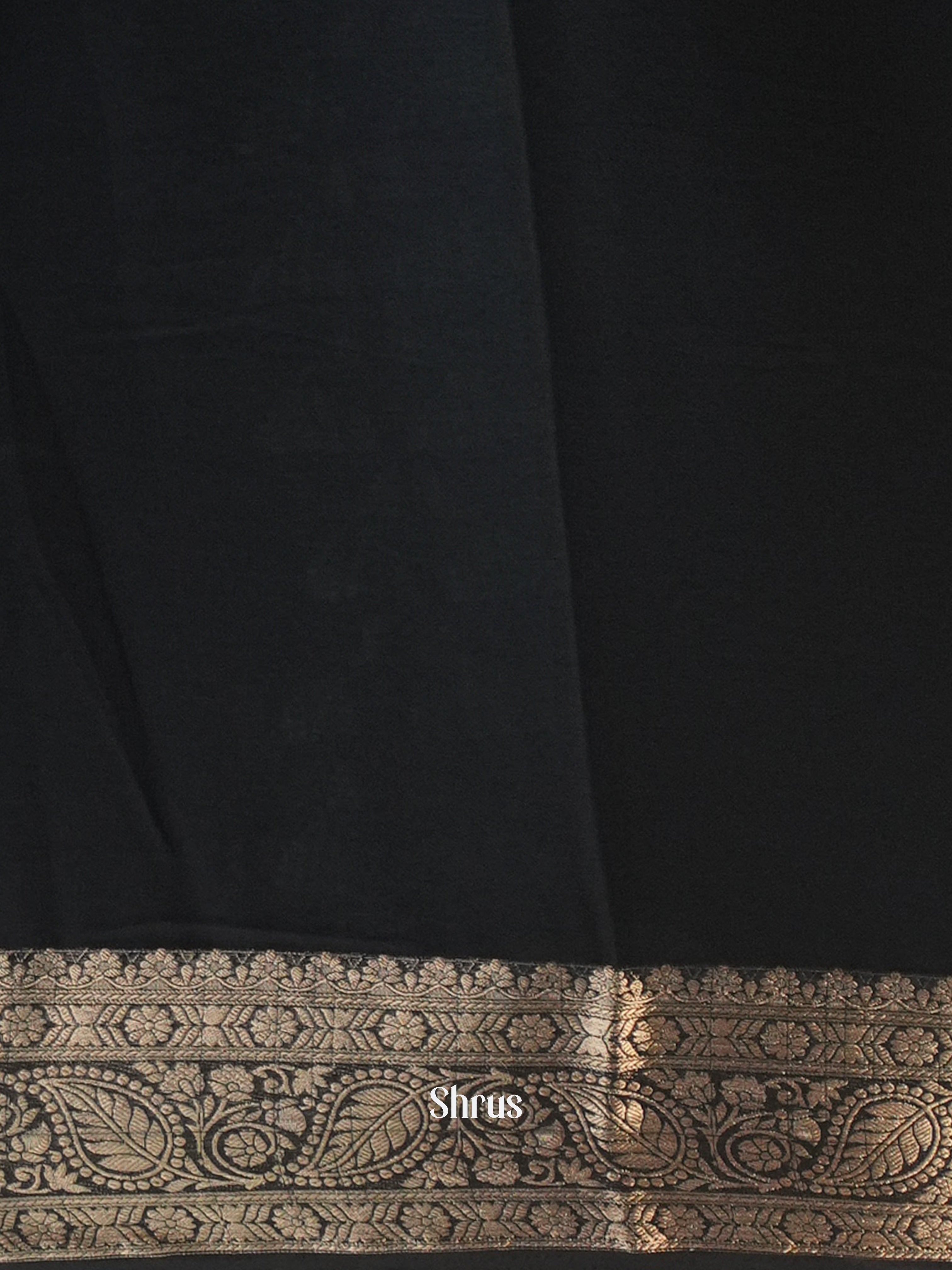 Black - Semi Georgette Saree