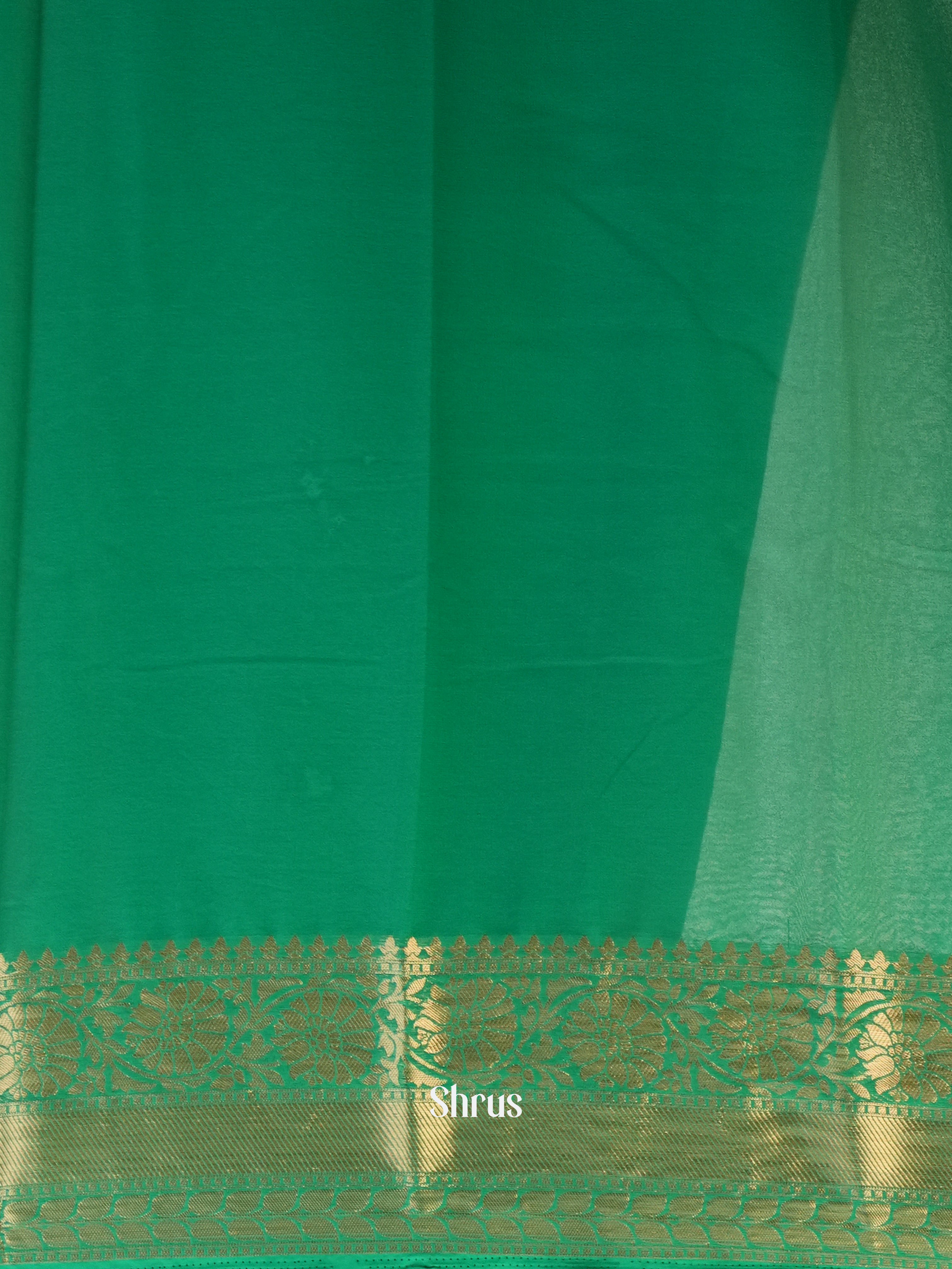 Green - Semi Georgette Saree