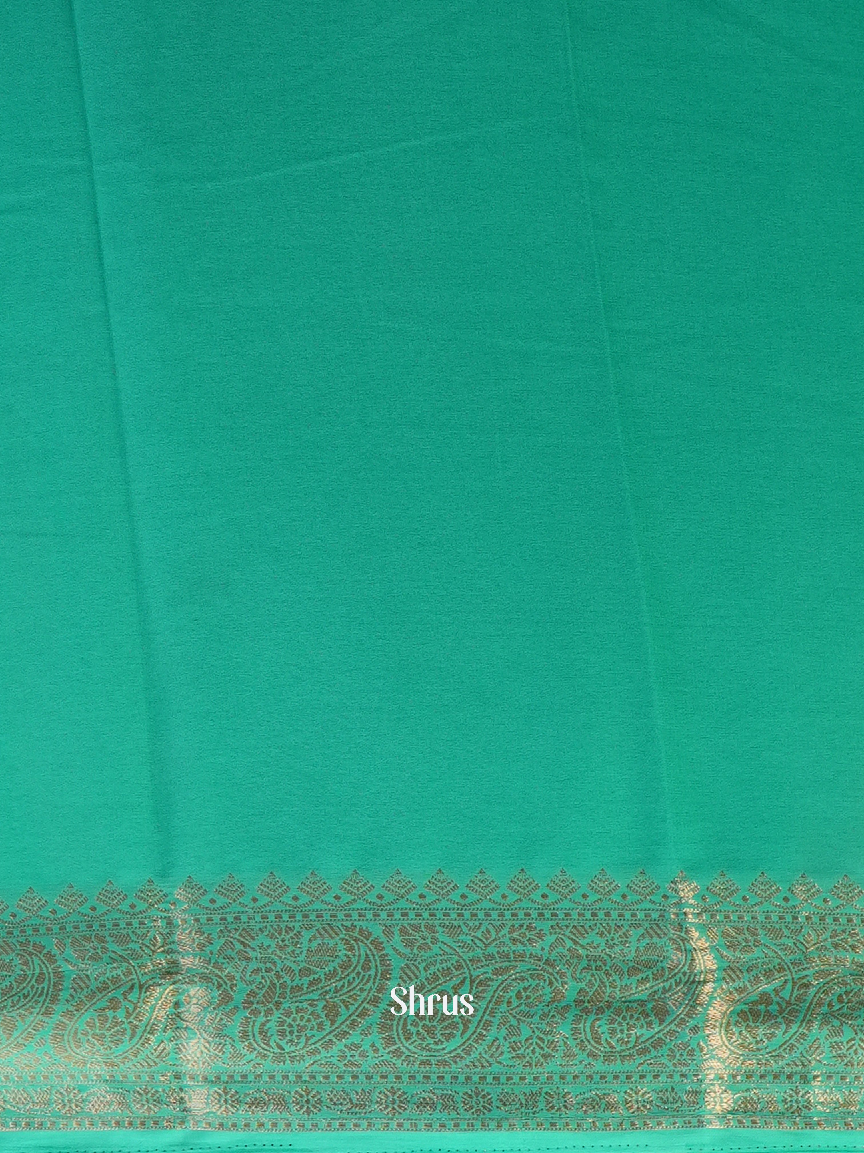 Teal - Semi Georgette Saree