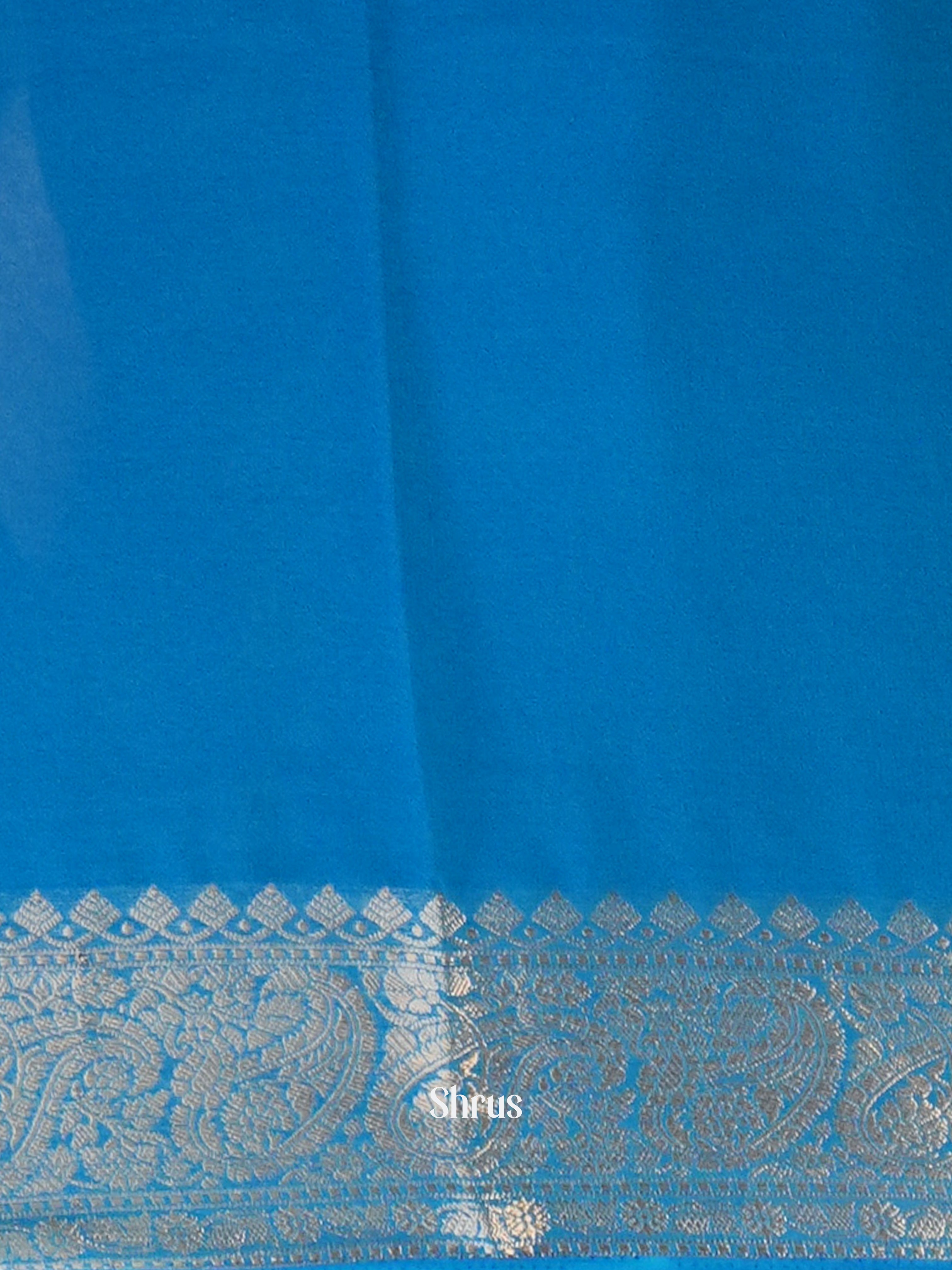 Blue - Semi Georgette Saree