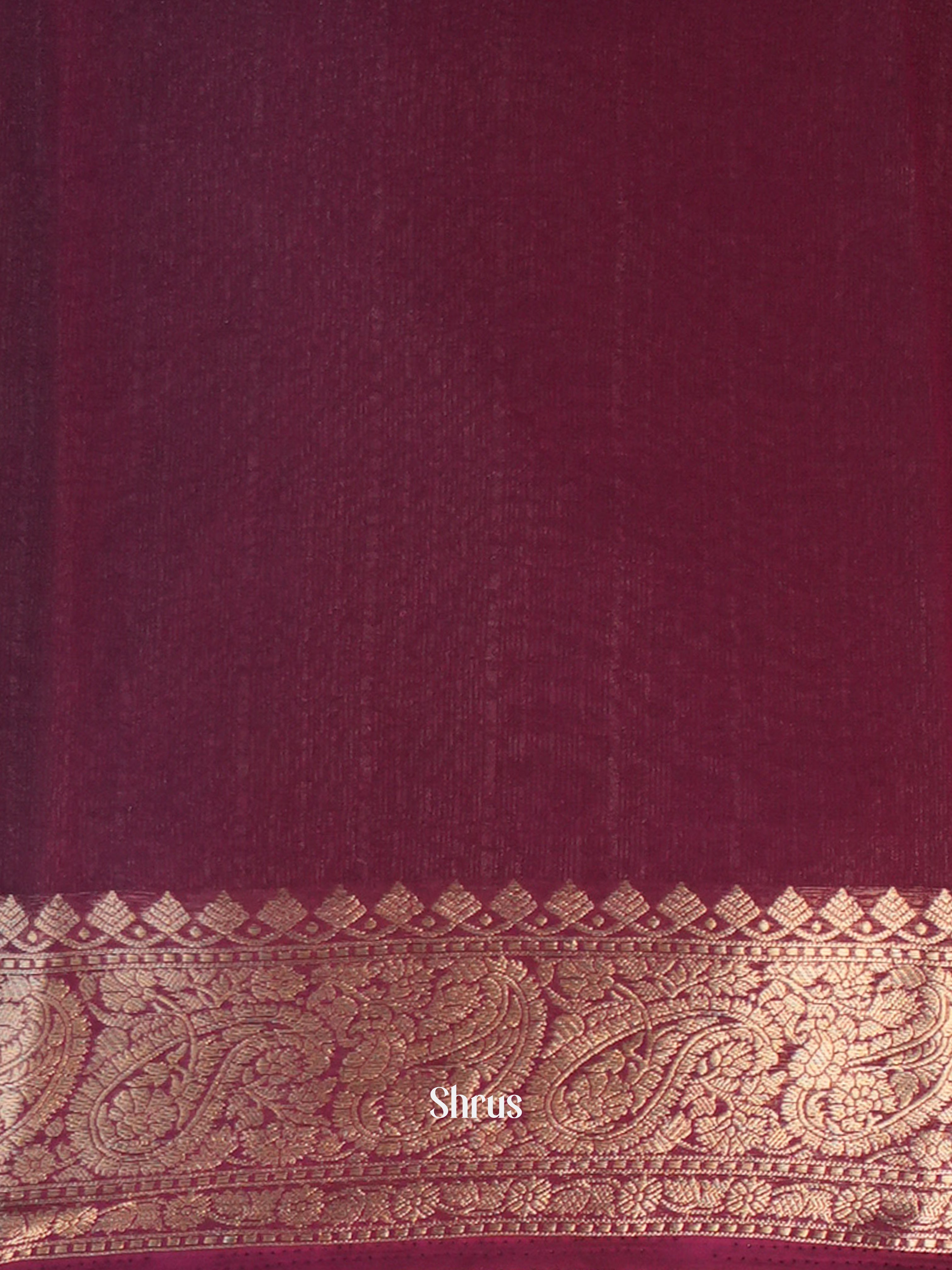 Maroon - Semi Georgette Saree