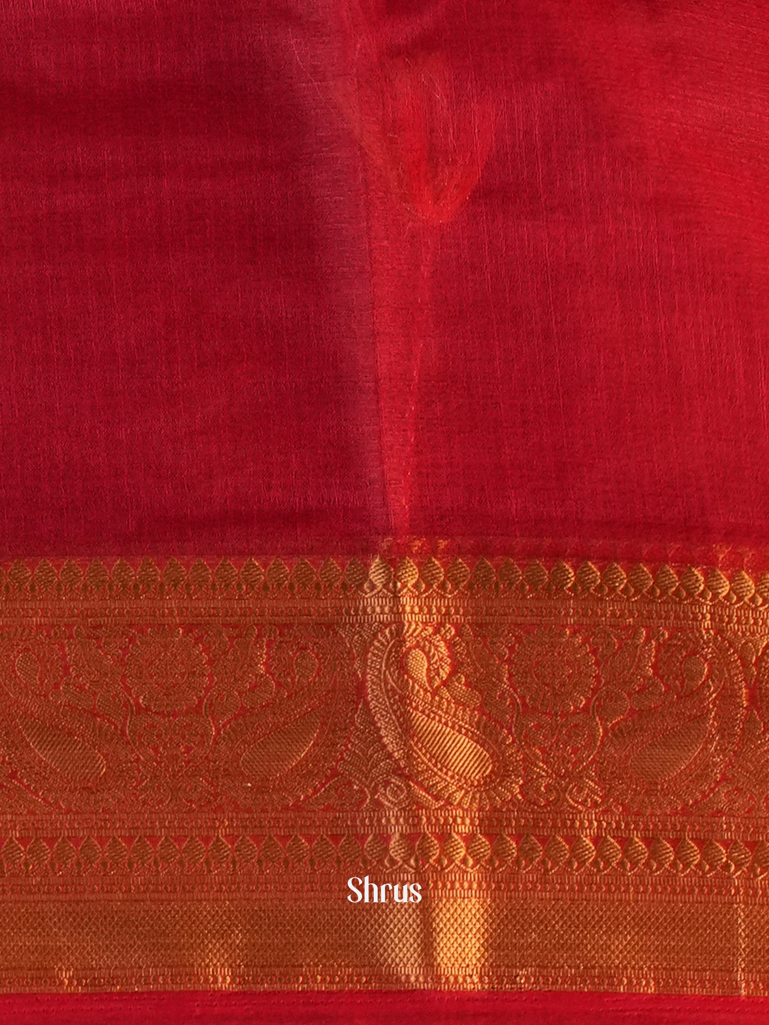 Red- Semi Organza Saree