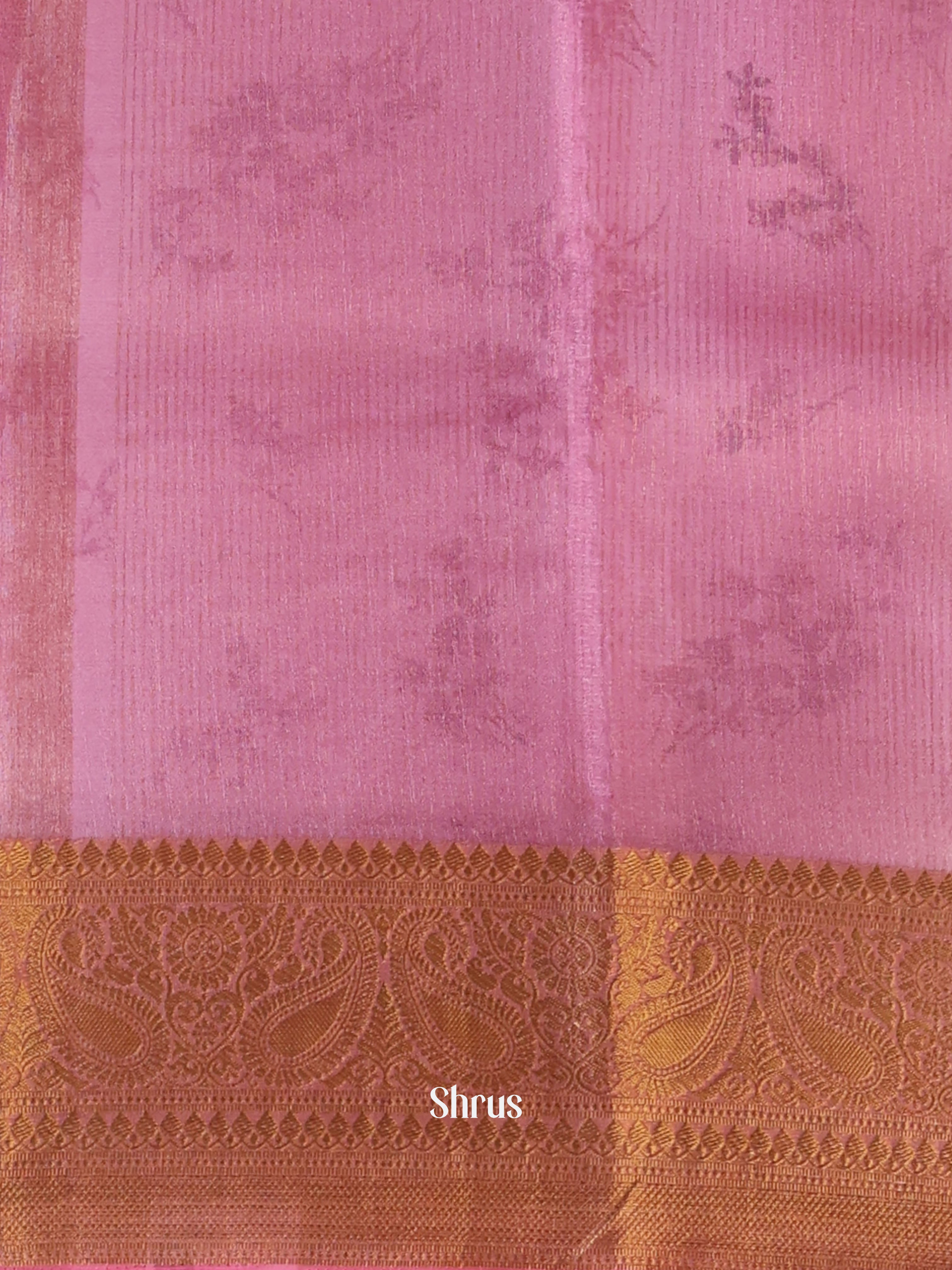 Pink- Semi Organza Saree