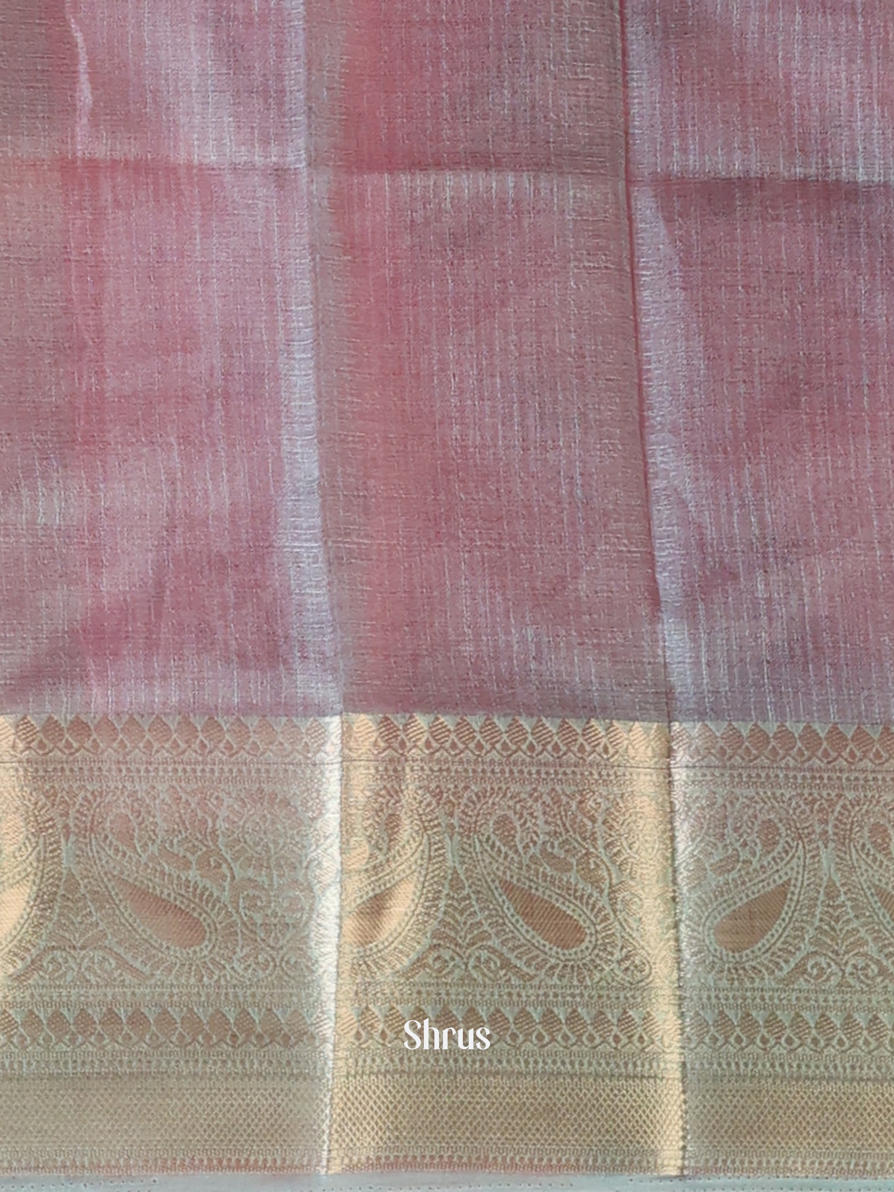 Pink & Grey - Semi Organza Saree