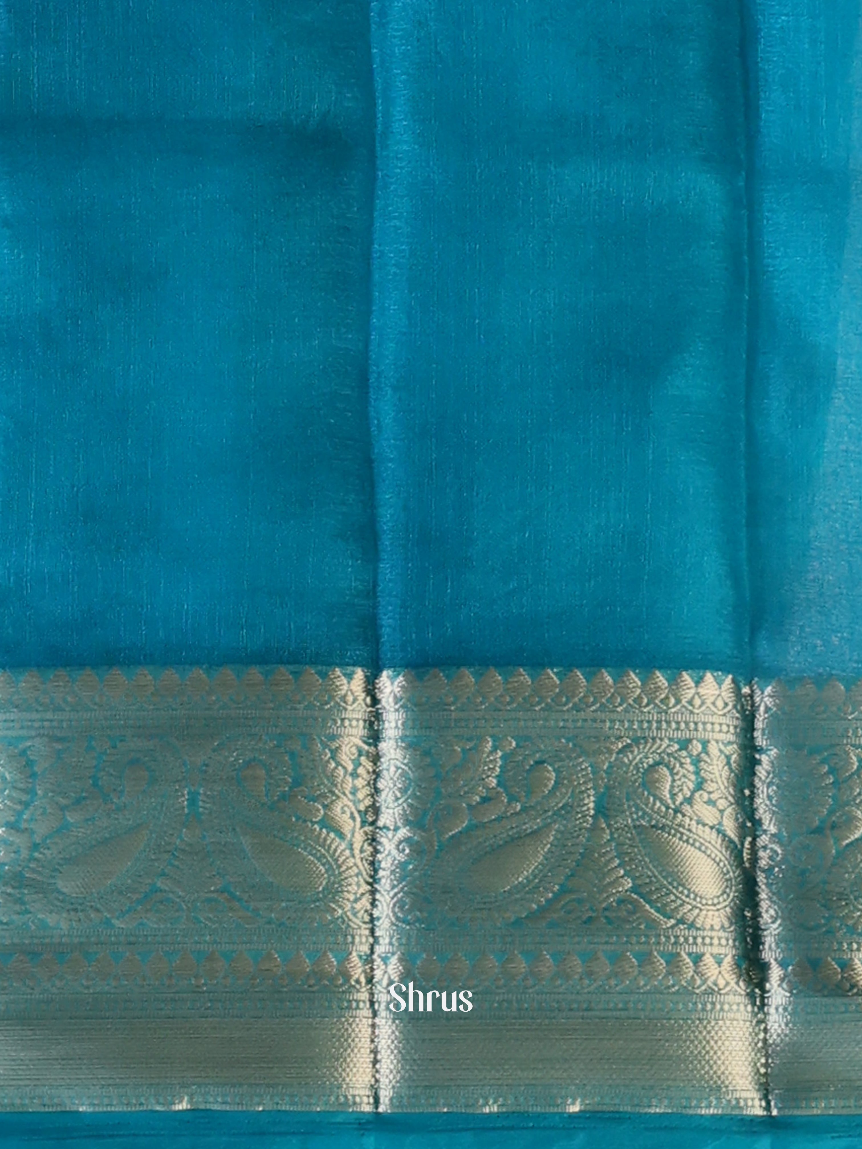 Blue - Semi Organza Saree