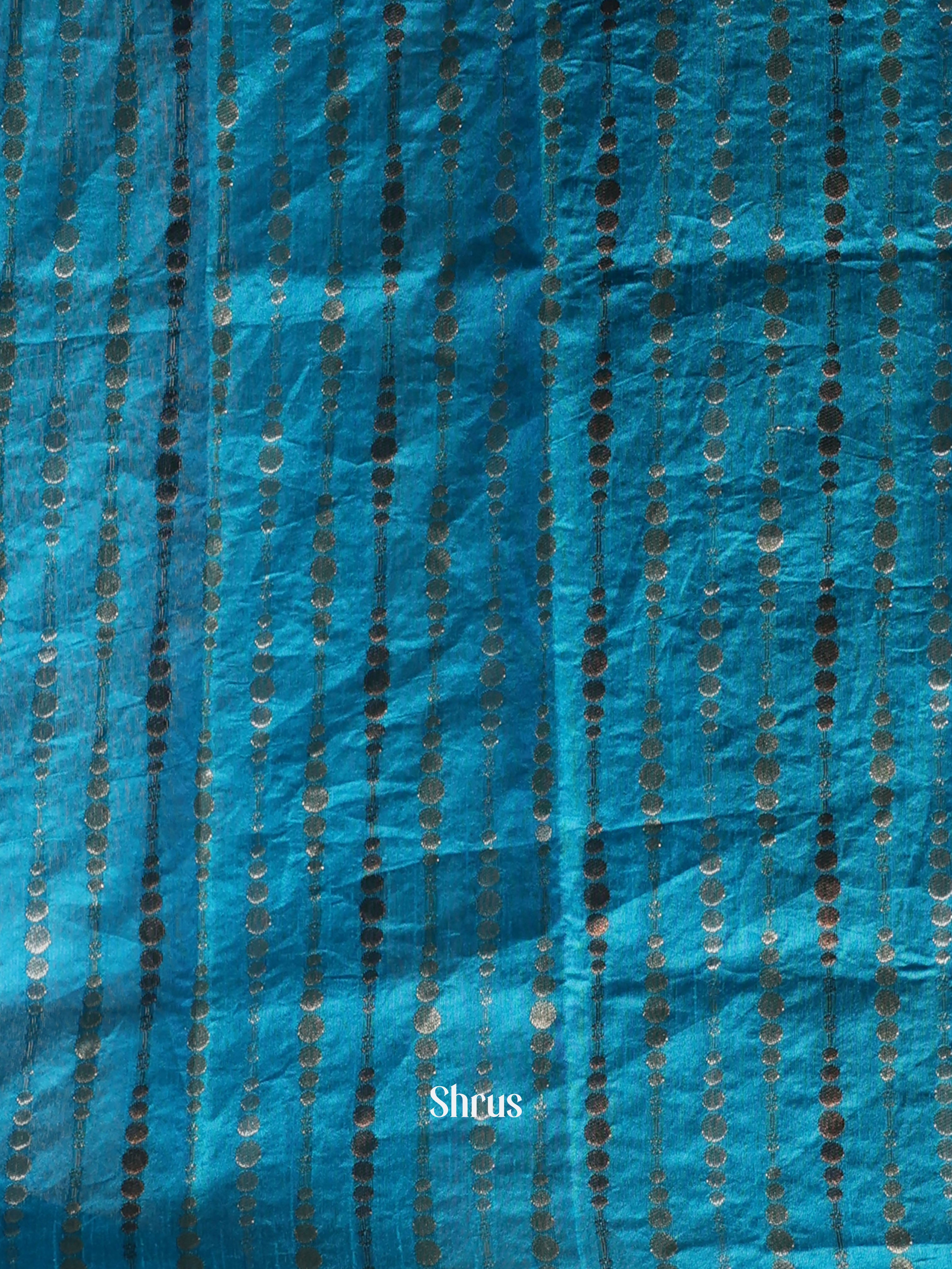 Blue(Single Tone) - Semi Organza Saree