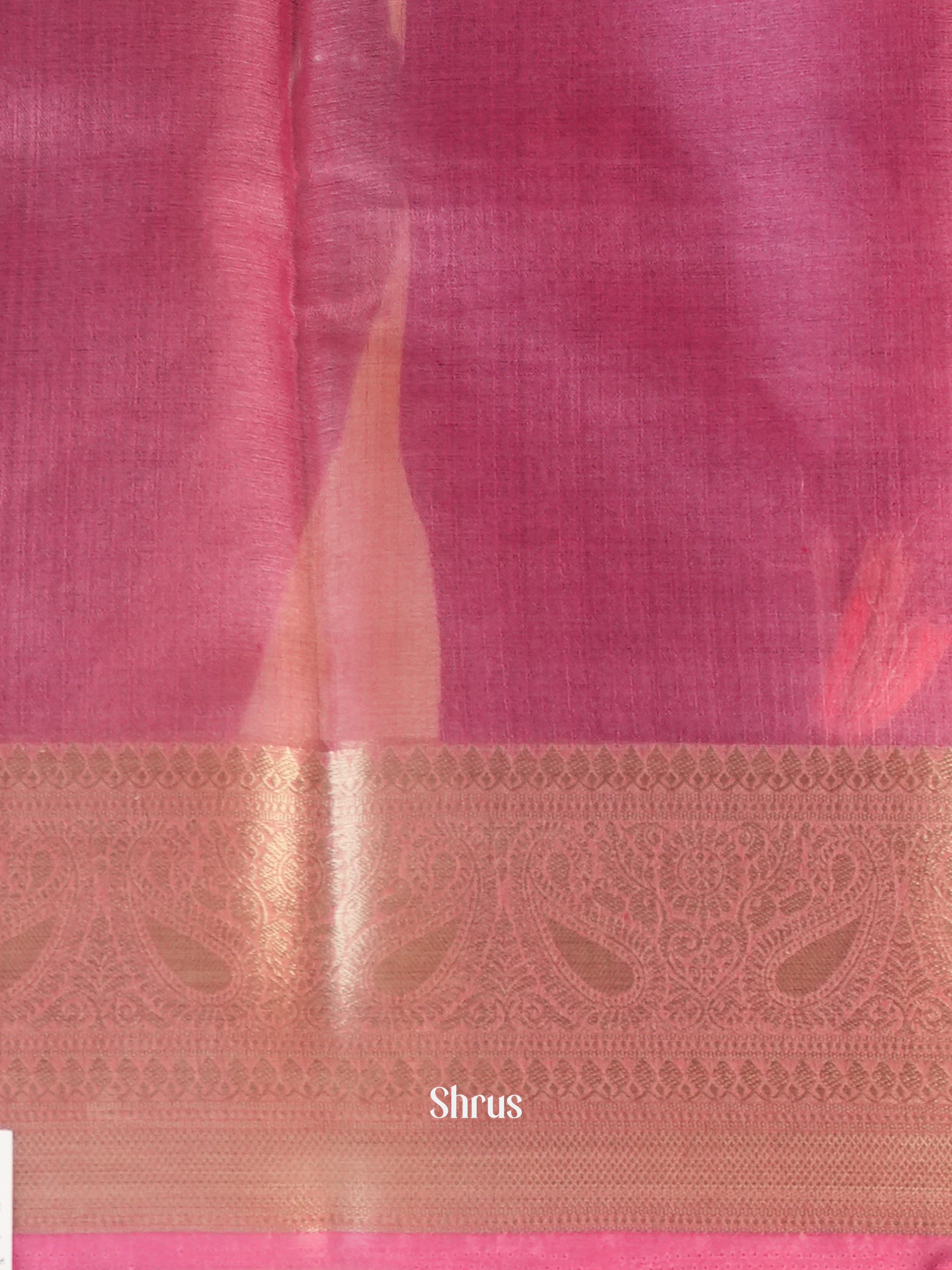 Pink - Semi Organza Saree