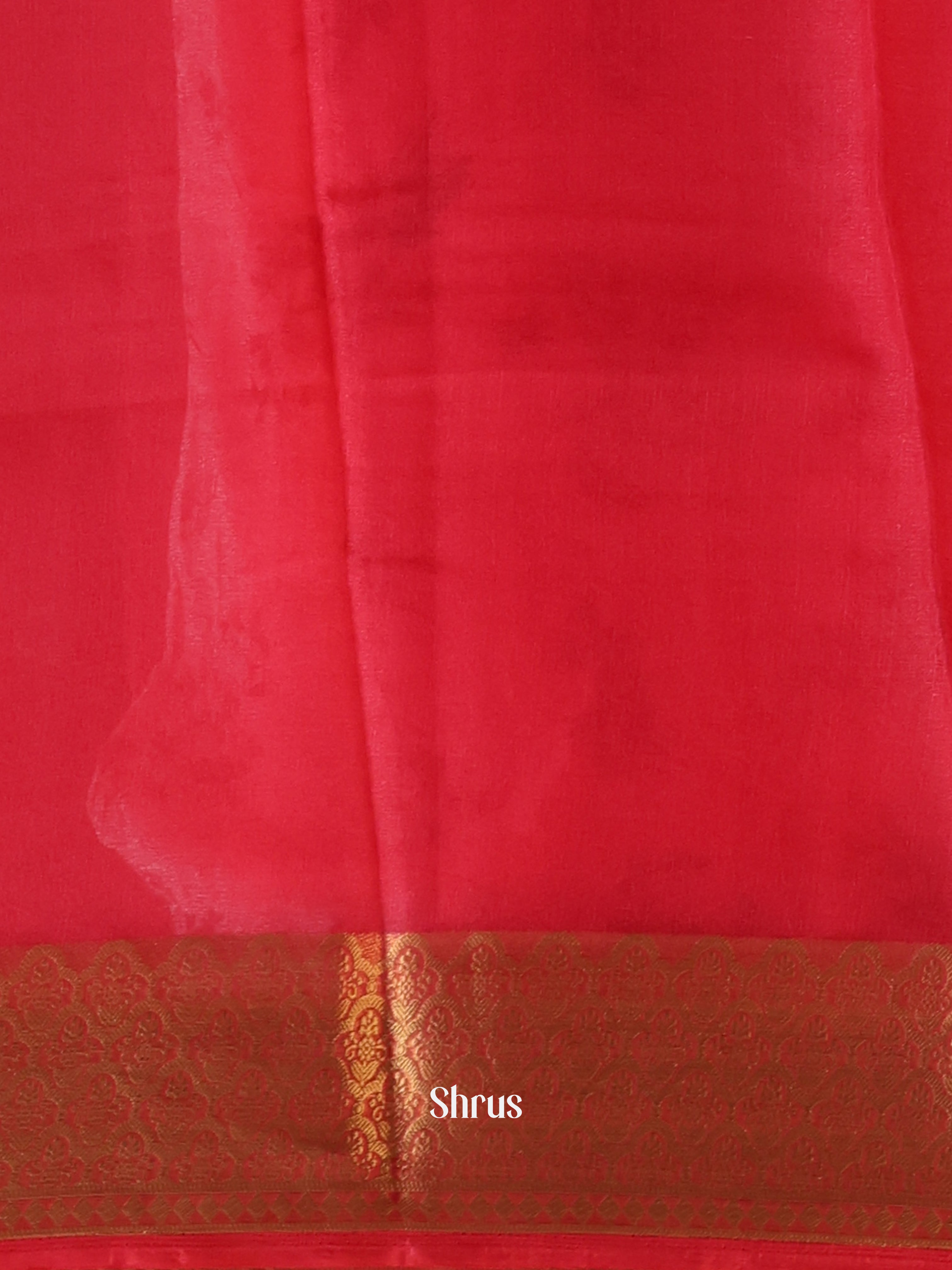 Red - Semi Organza Saree