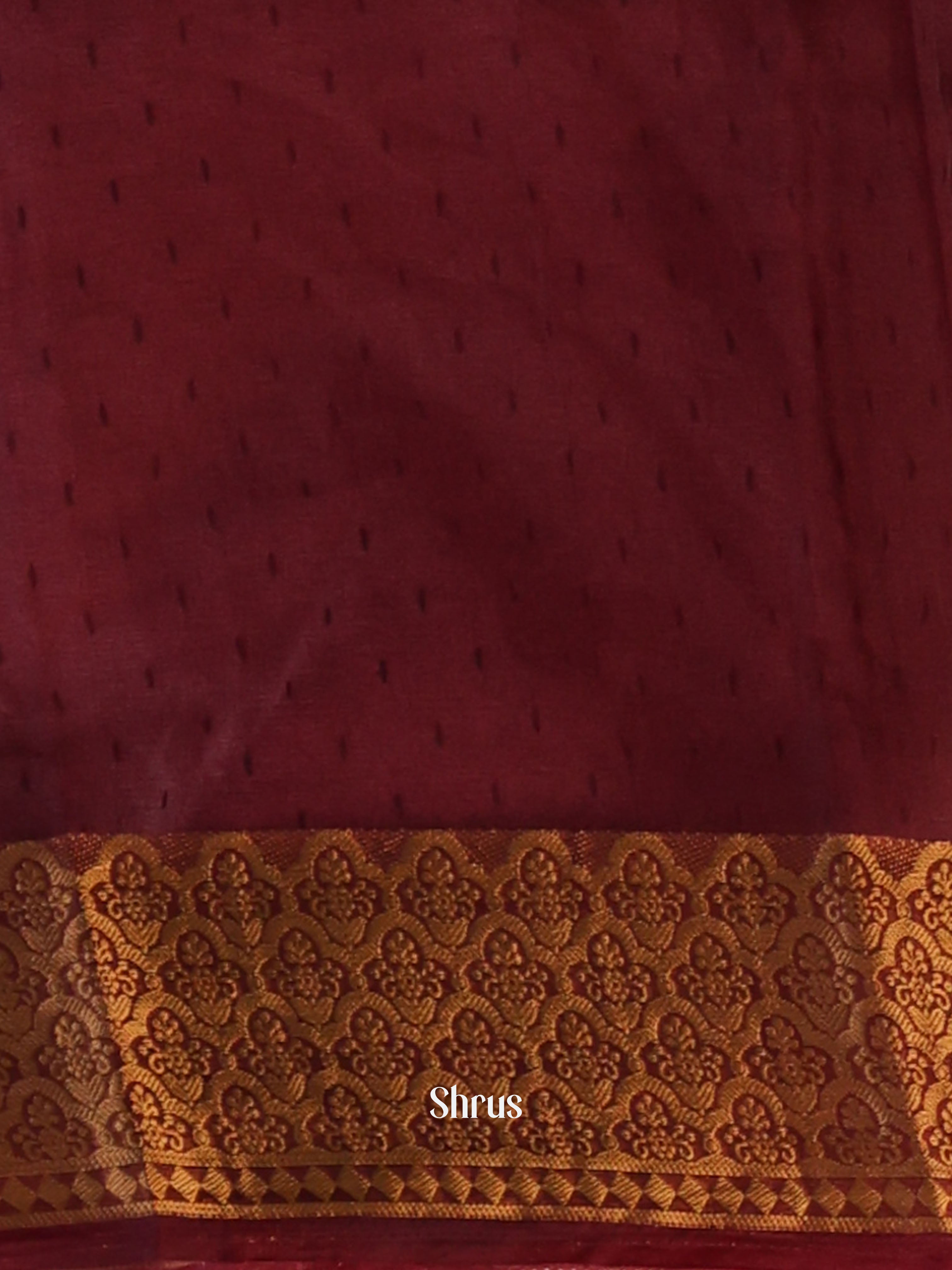 Maroon- Semi Organza Saree