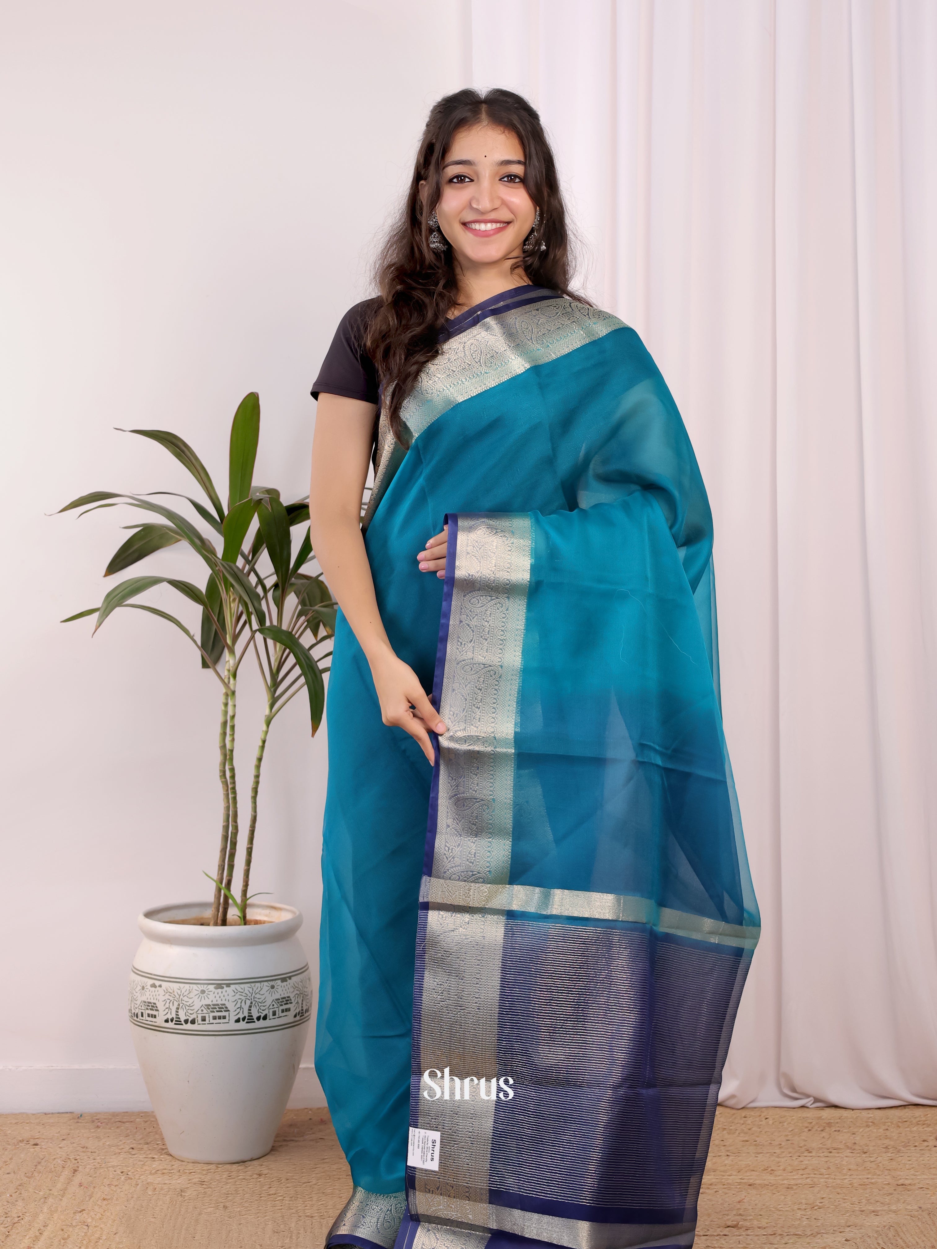 CIS15963 - Semi Organza Saree - Shop on Shrus.com