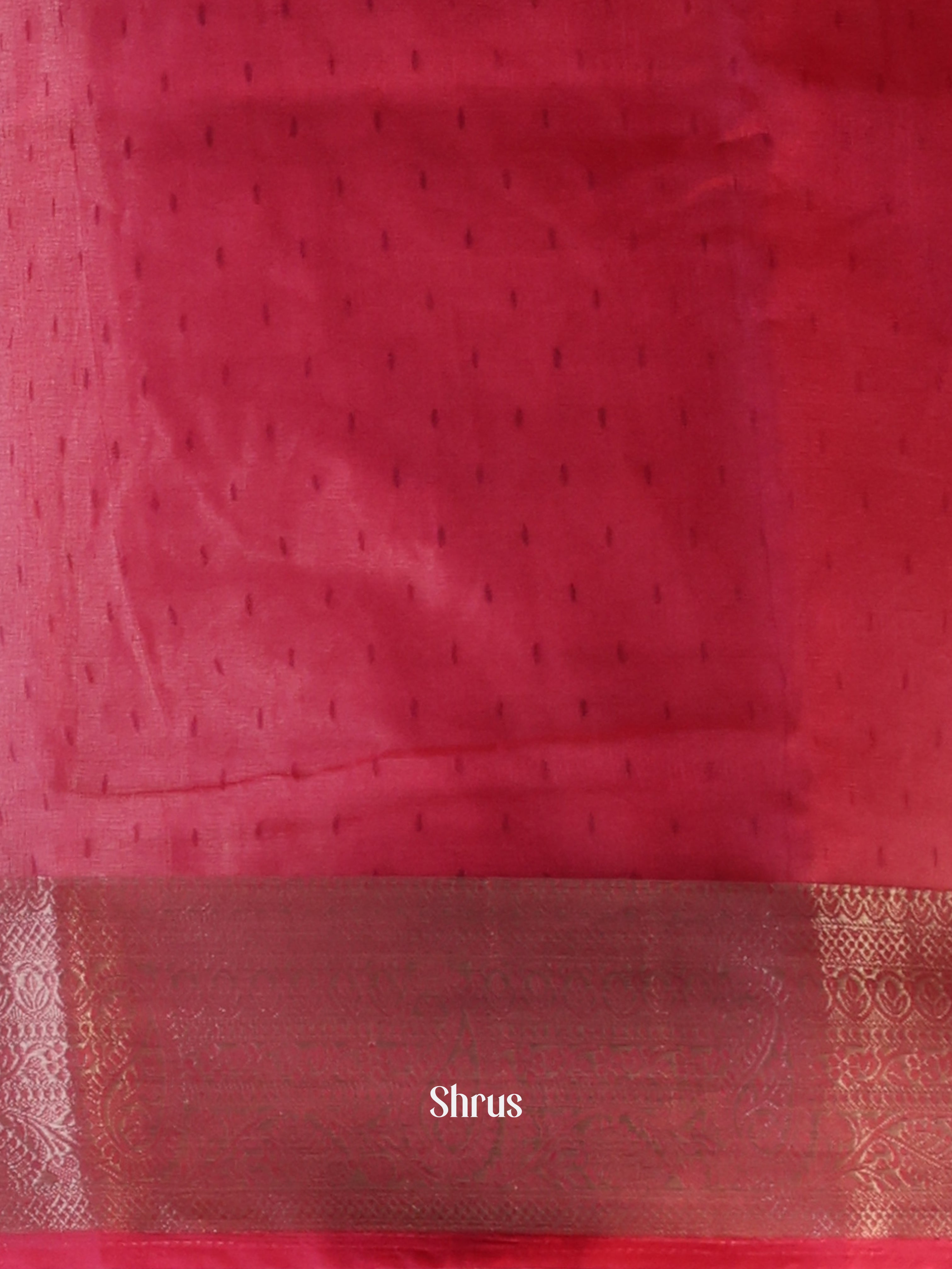 Red - Semi Organza Saree