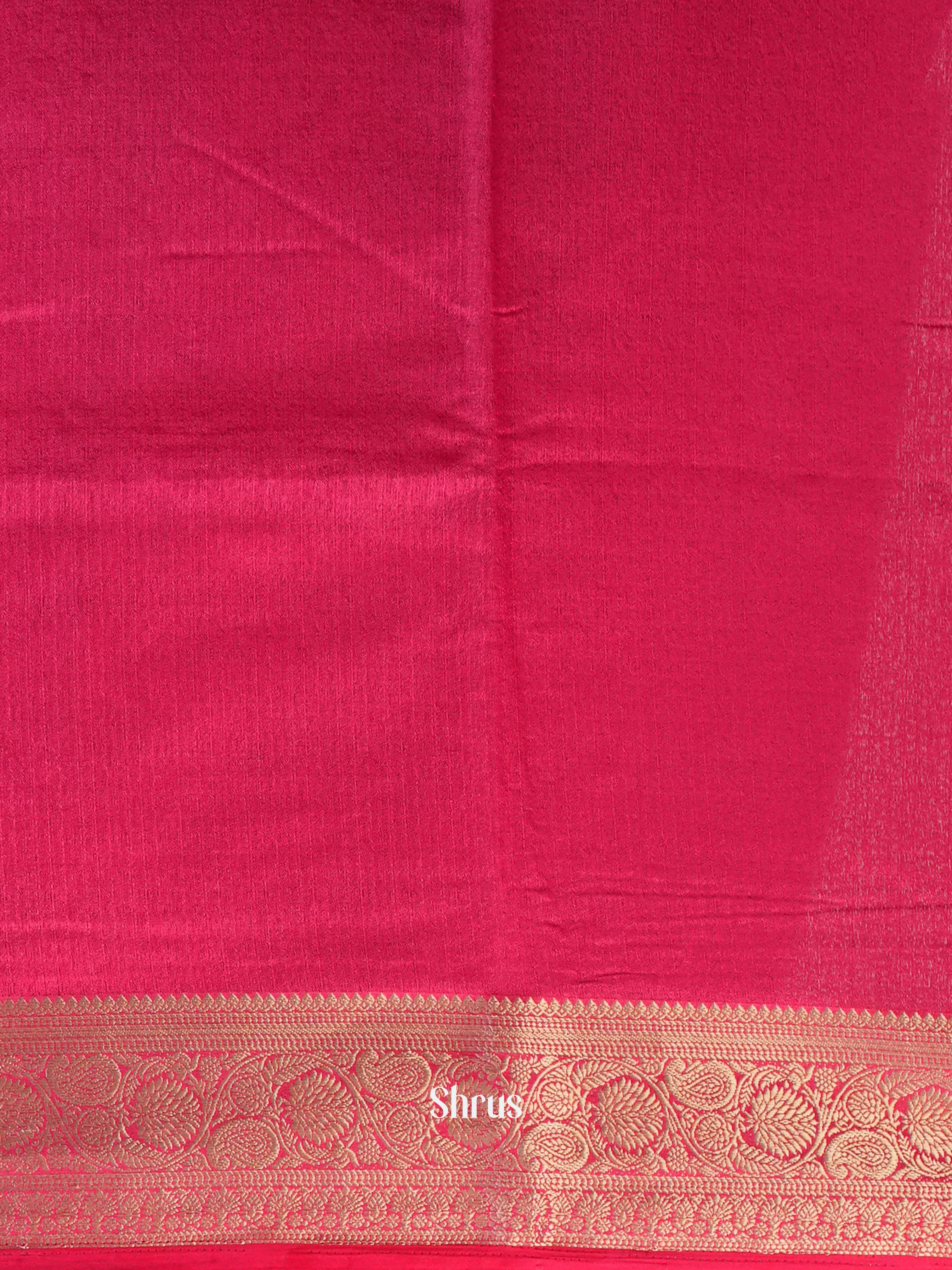 Pink - Semi Georgette Saree