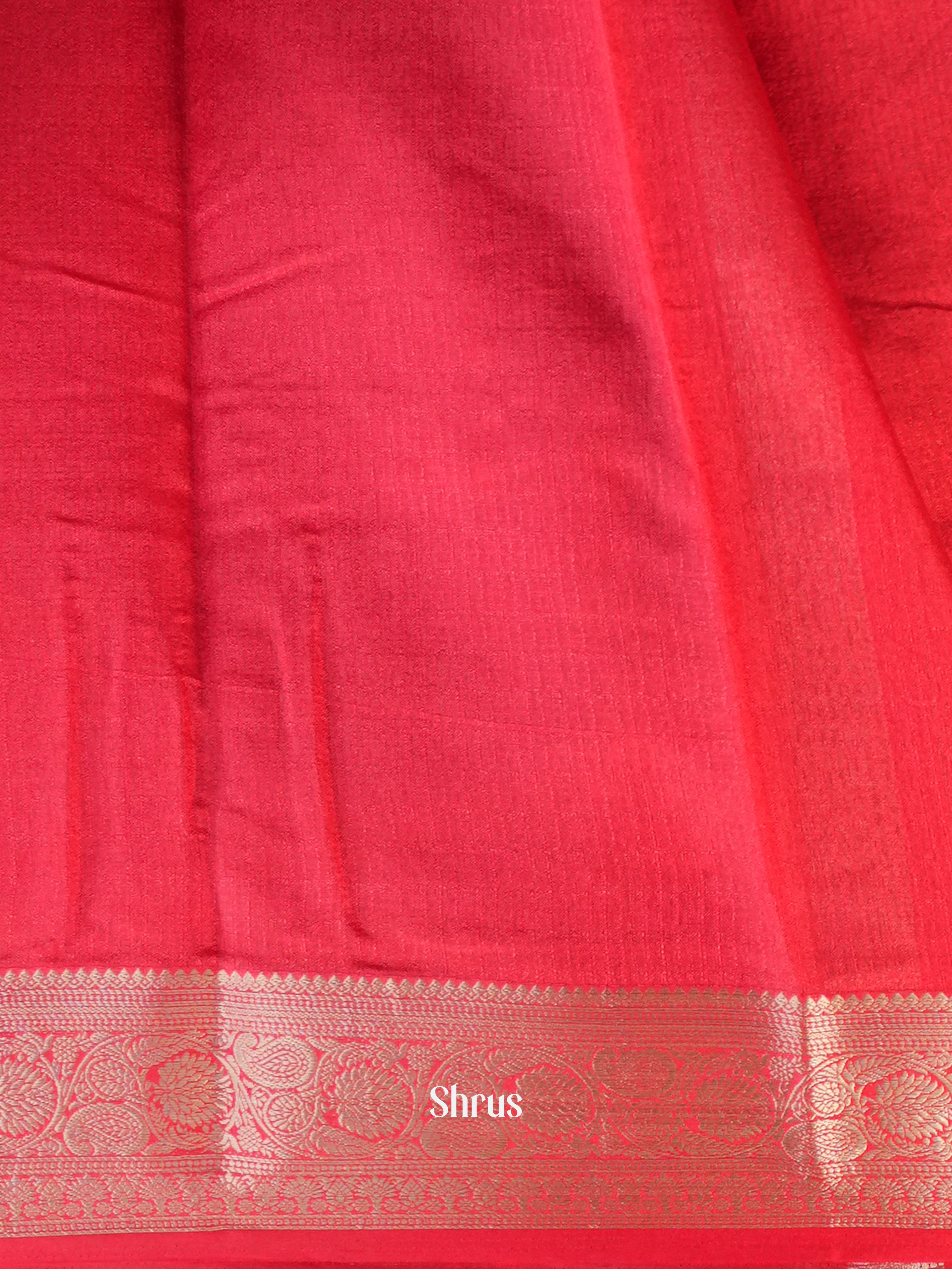 Red - Semi Georgette Saree