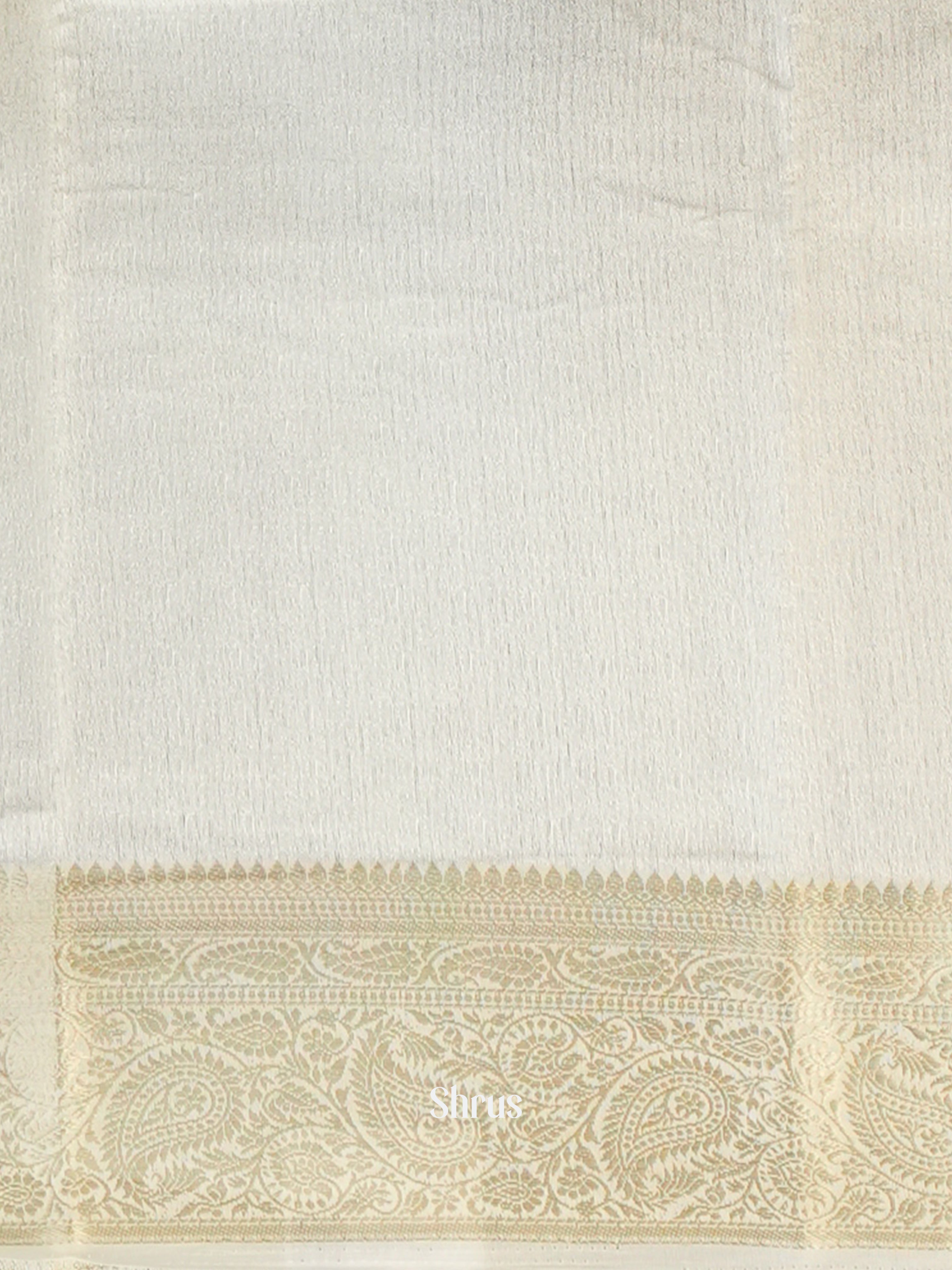 Cream - Semi Georgette Saree