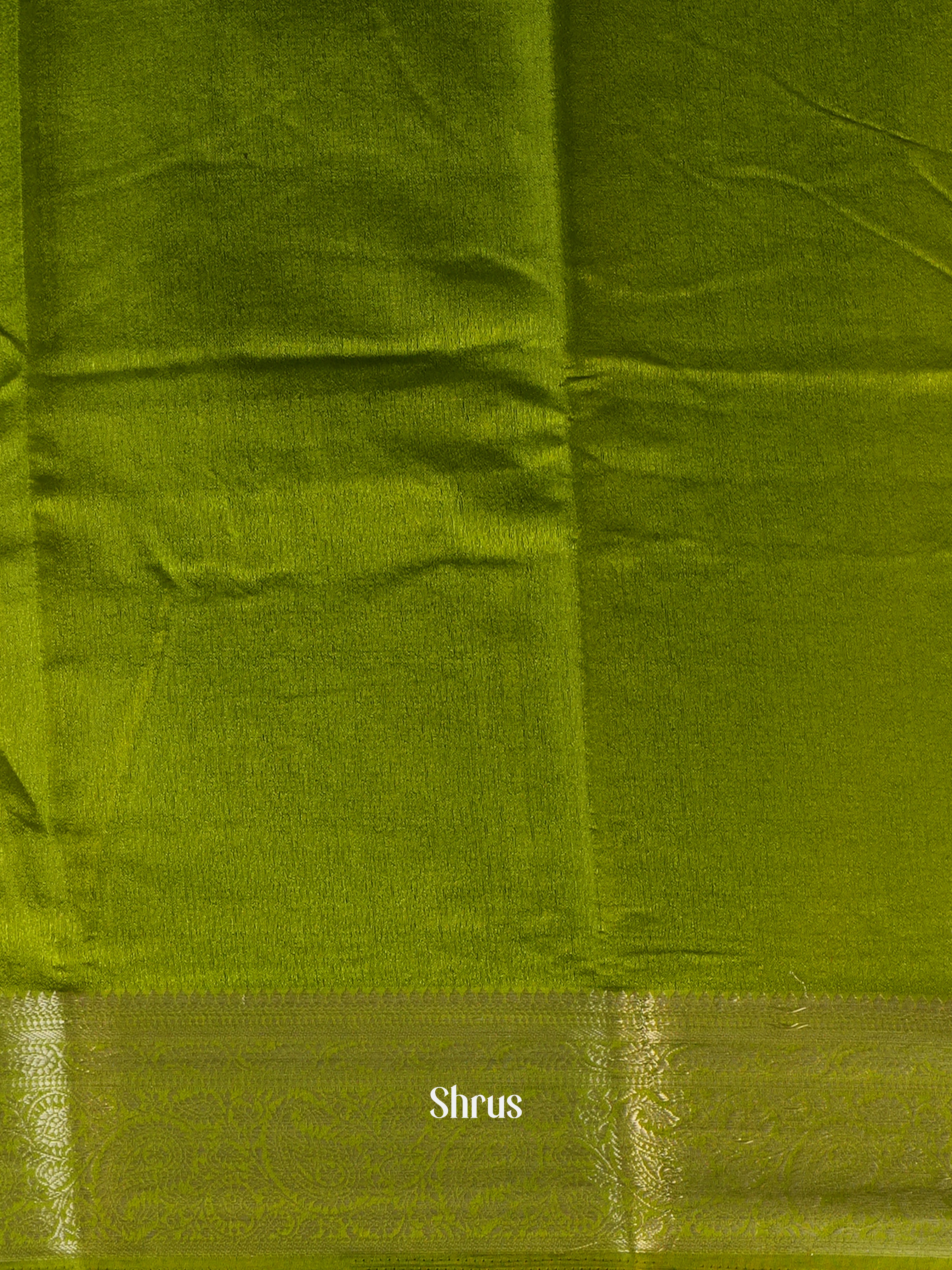 Leaf Green- Semi Georgette Saree