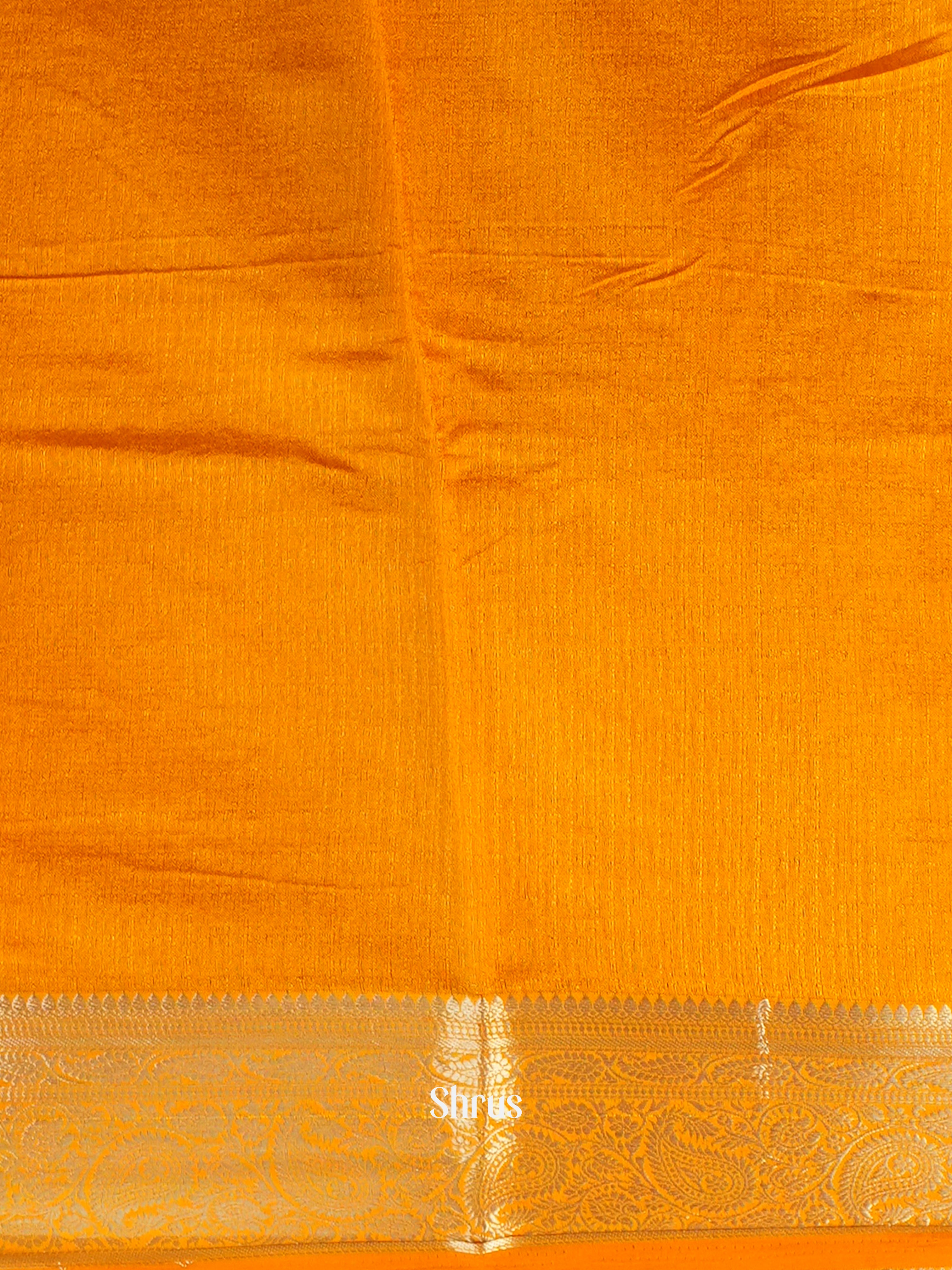 Mambazha Yellow - Semi Georgette Saree