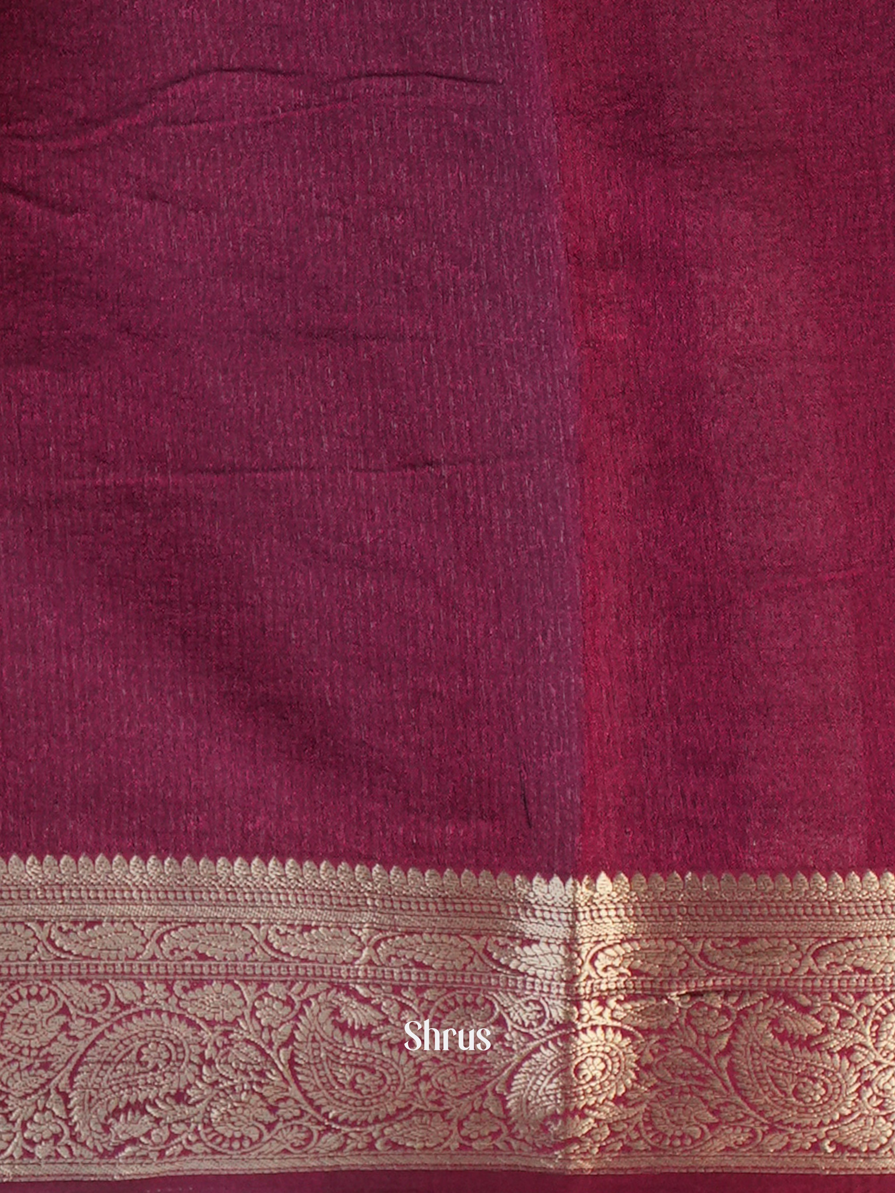 Maroon - Semi Georgette Saree