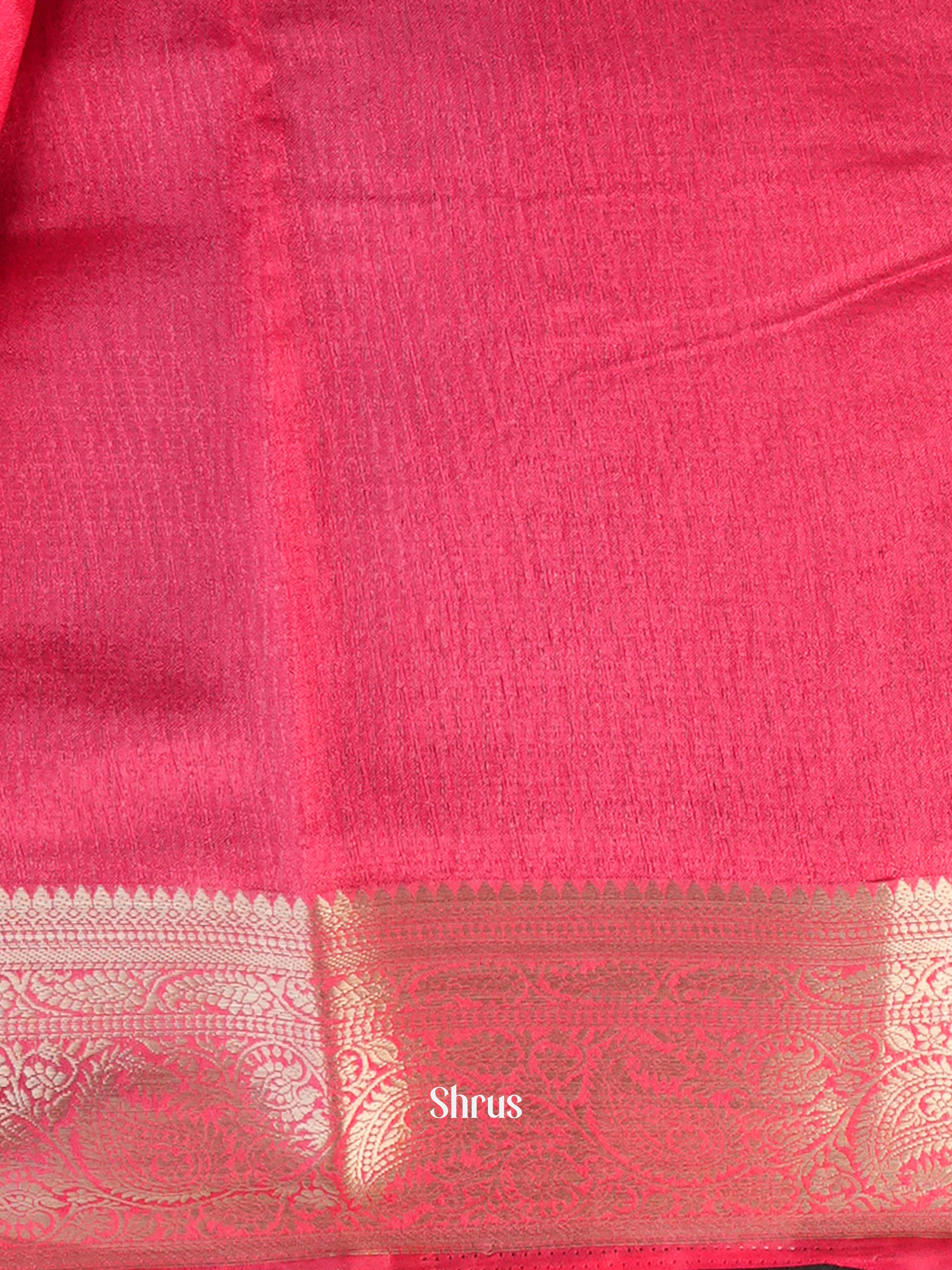 Pink - Semi Georgette Saree