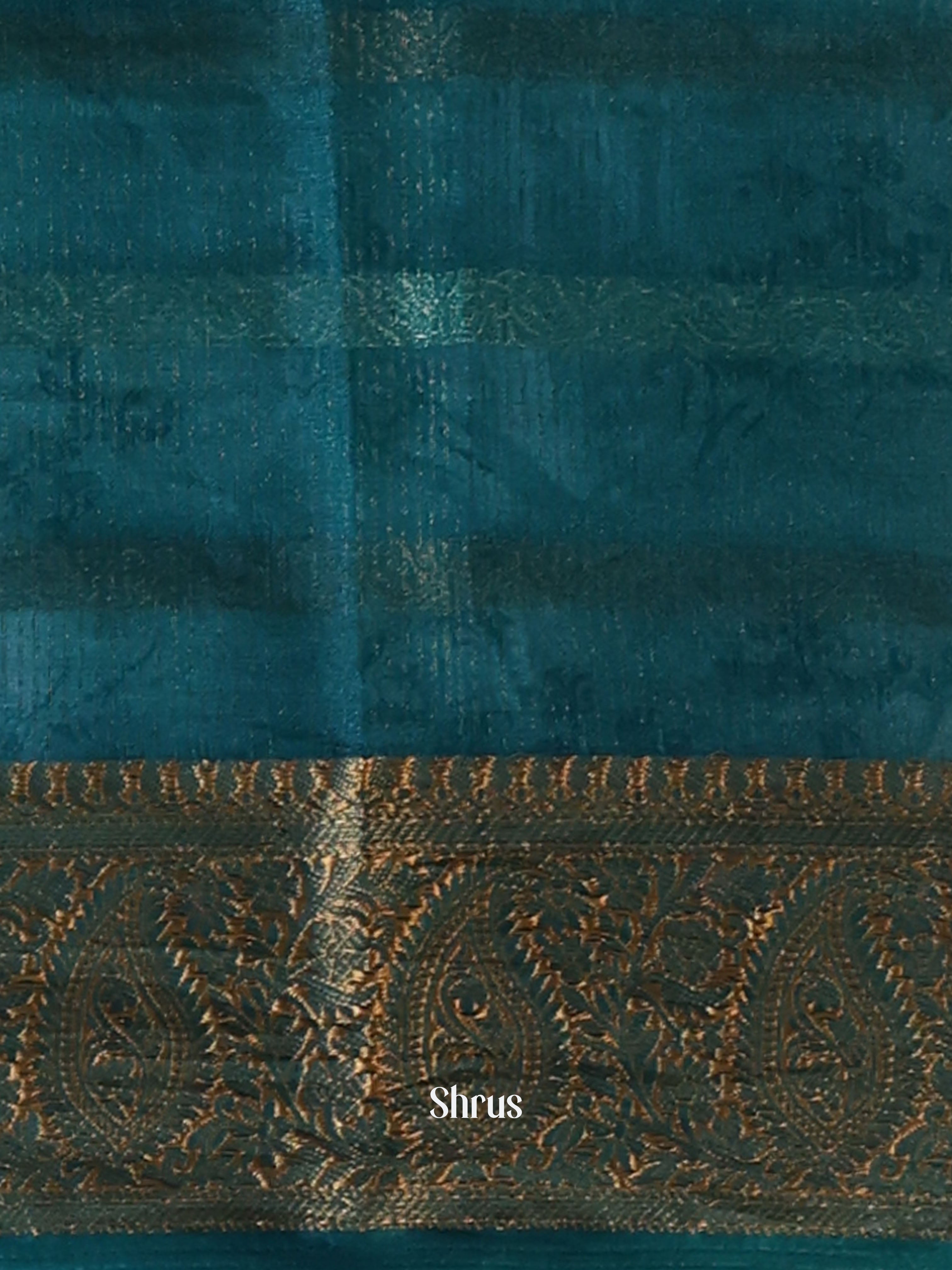 Peacock Green- Semi Organza Saree