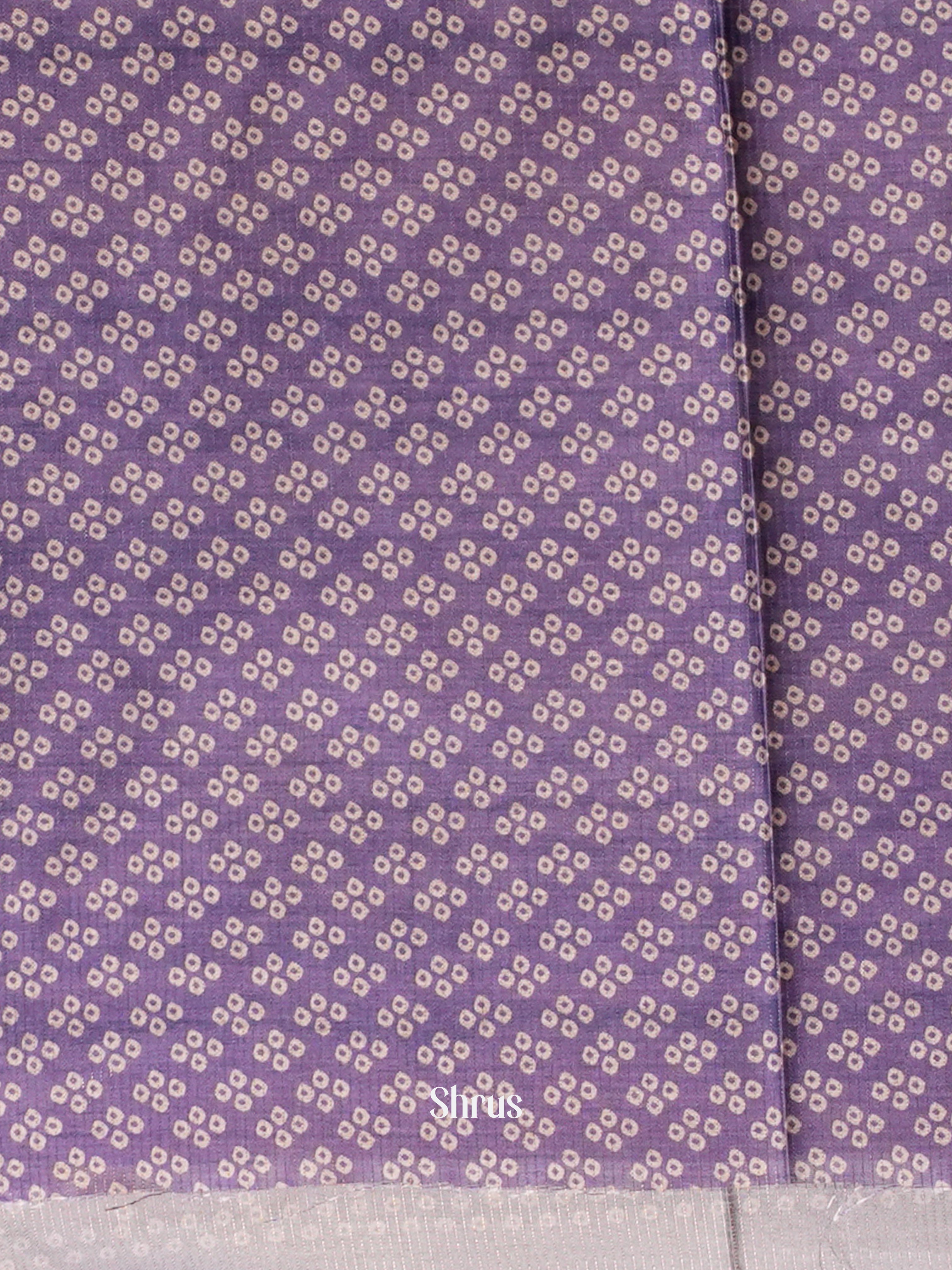 Green& Purple - Champa semi tussar Saree