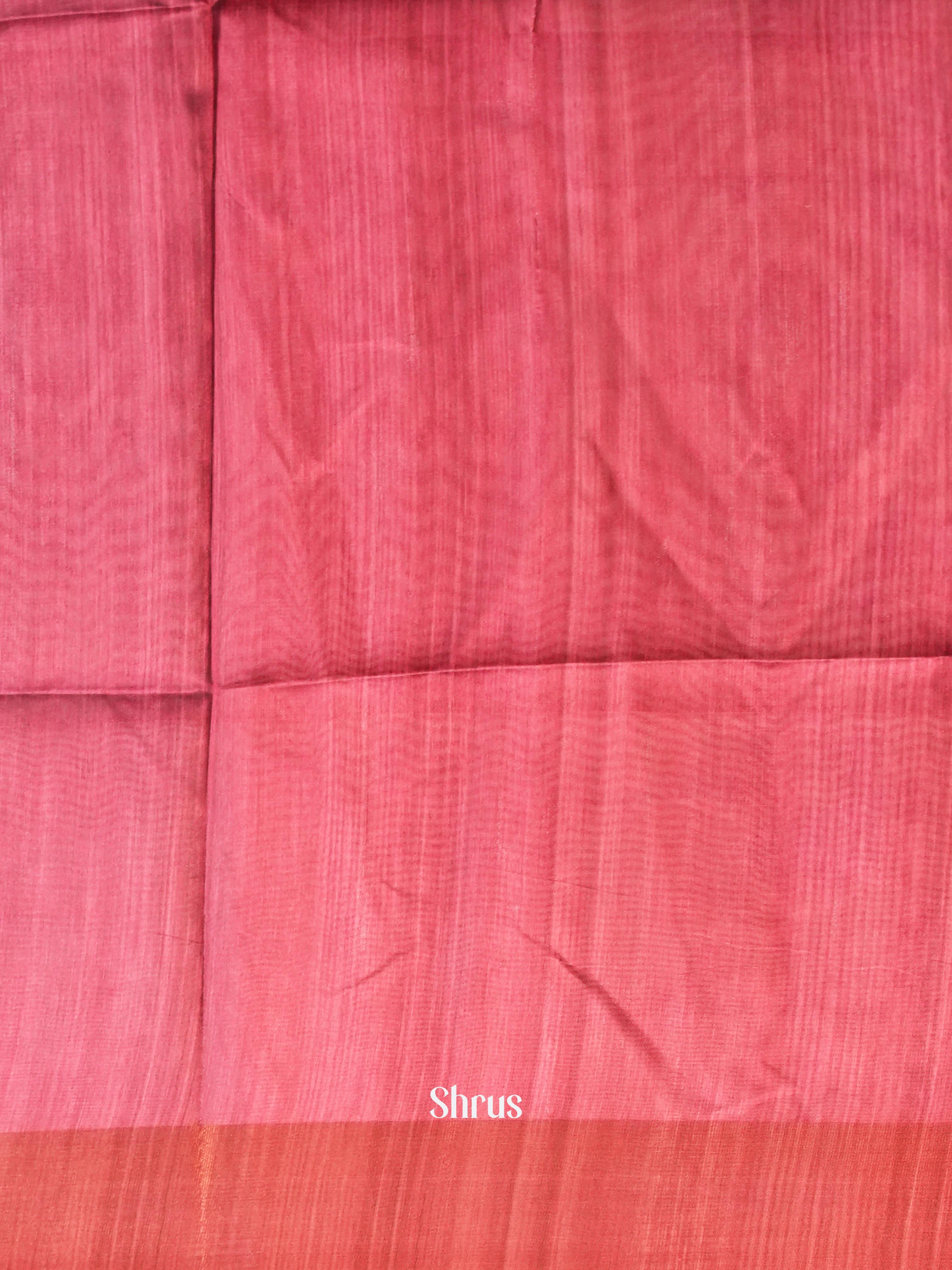 Peach & Red - Champa Semi tussar Saree