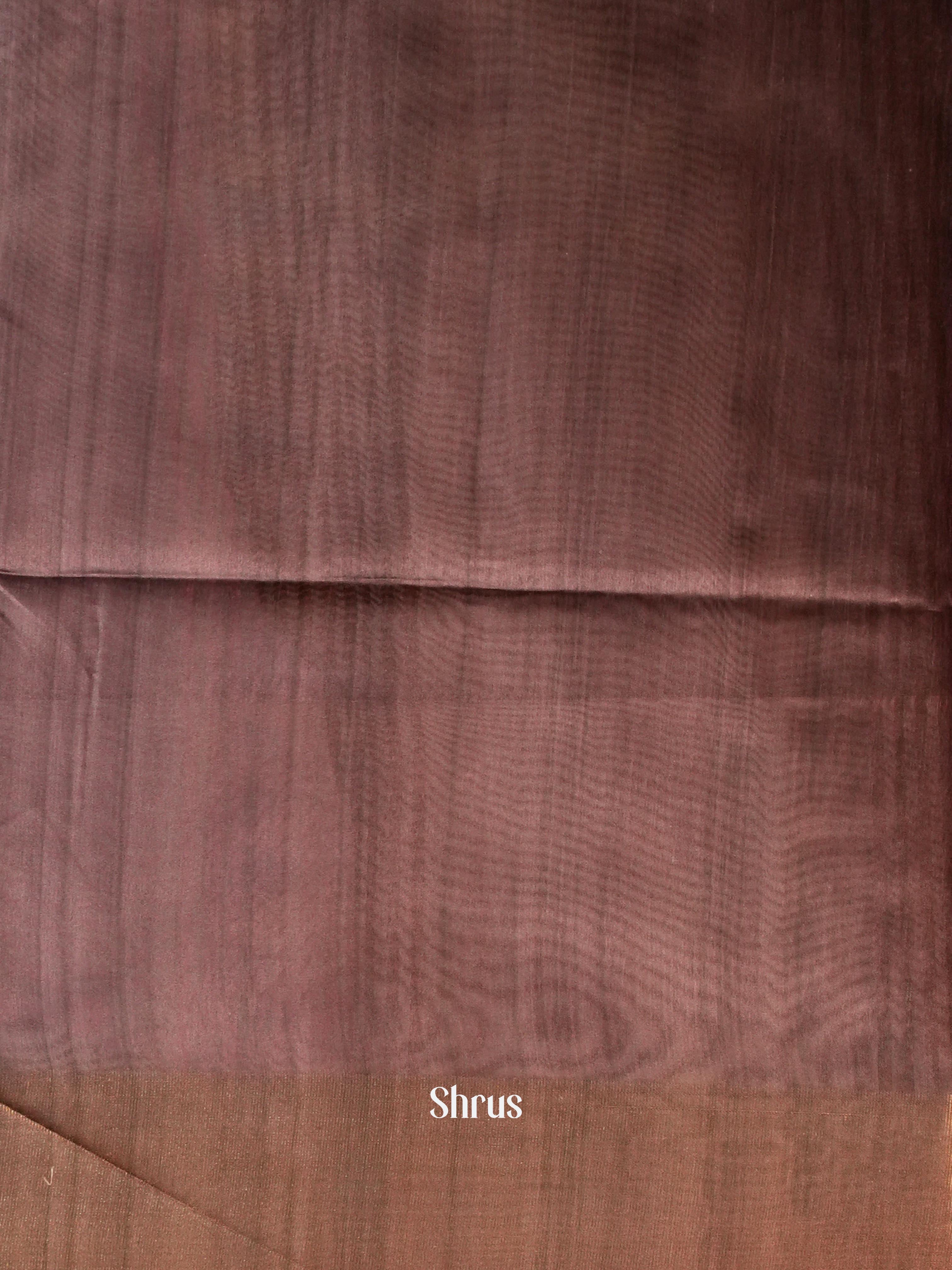 Beige & Brown - Champa Semi tussar Saree