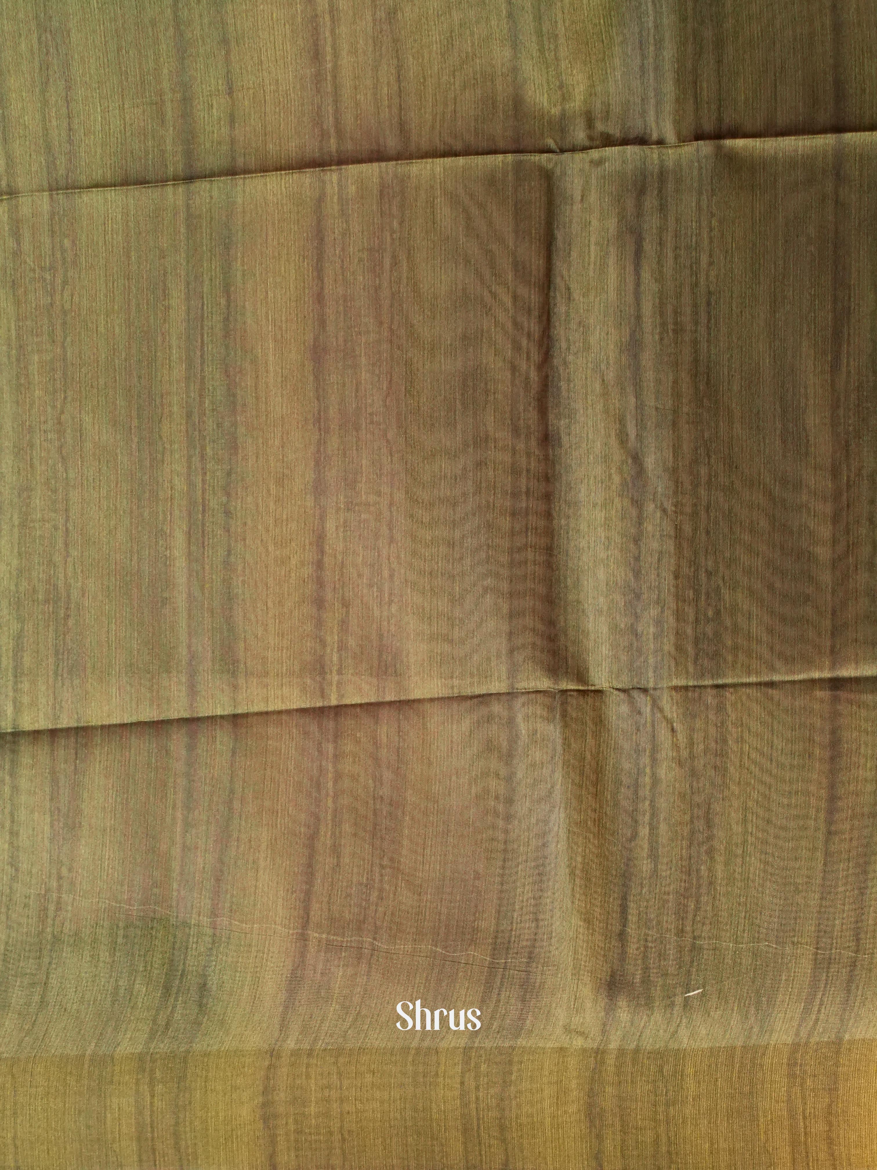 Beige & Green - Champa Semi tussar Saree