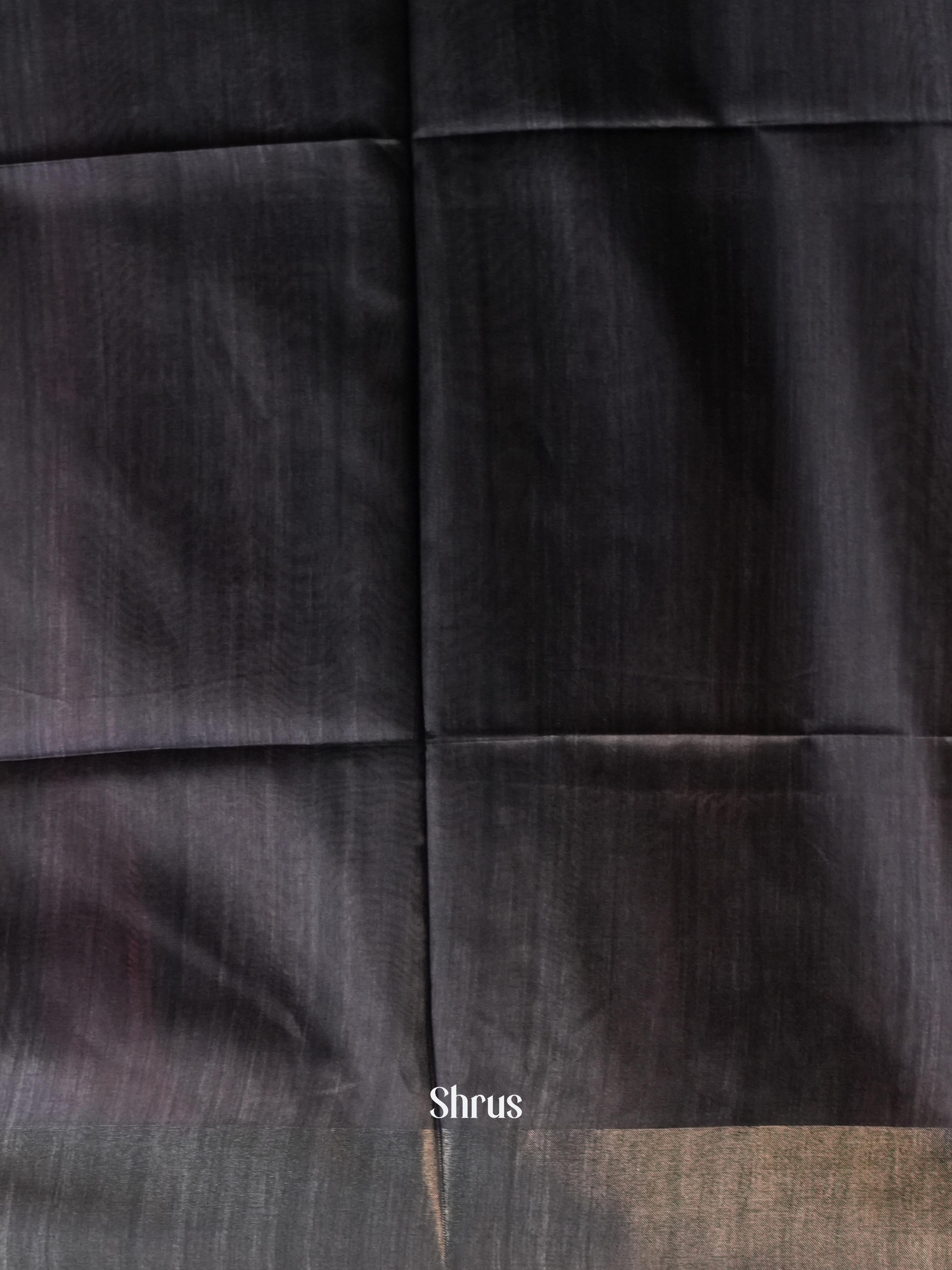 Light Brown & Black - Champa Semi tussar Saree