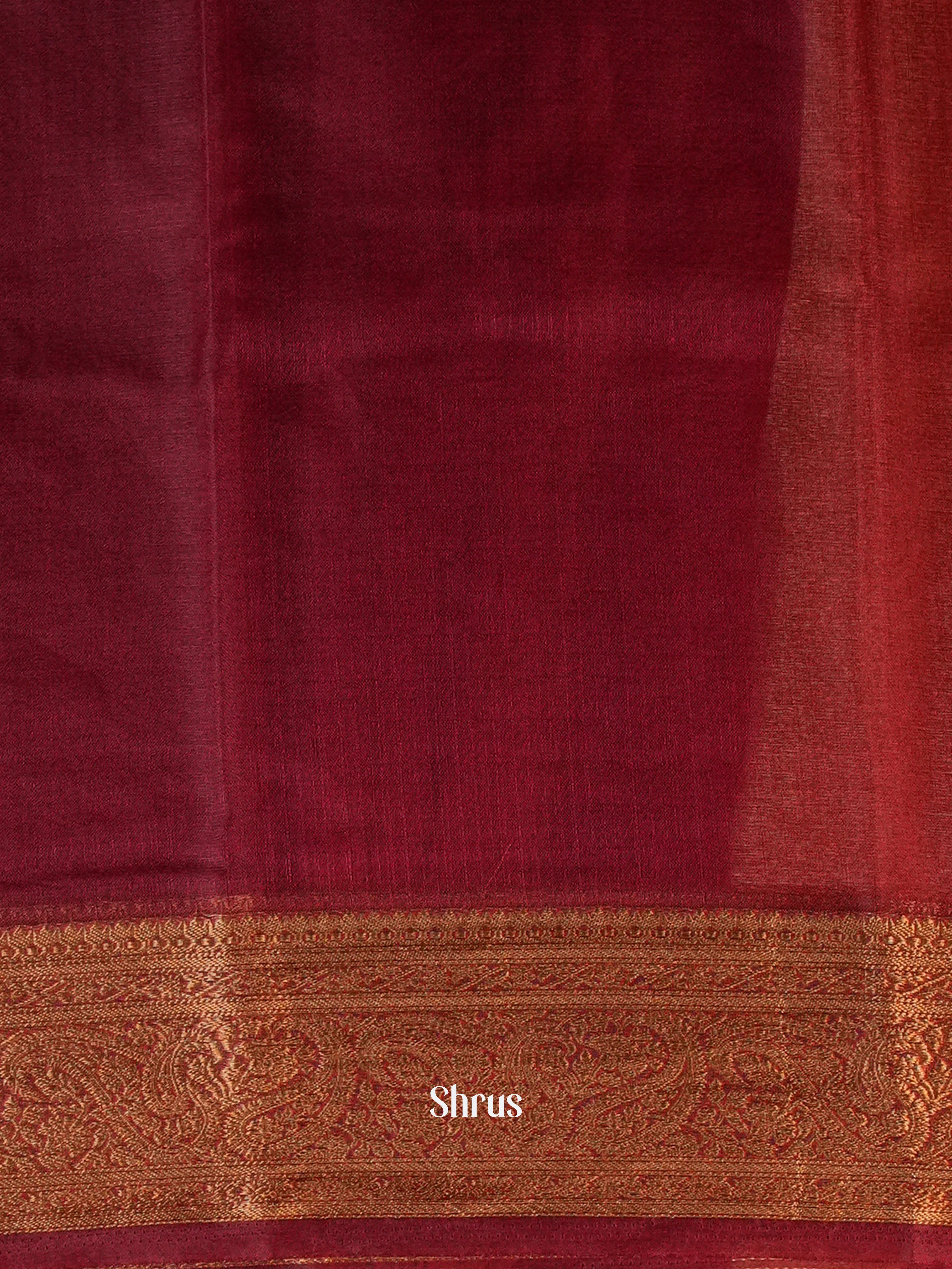 Maroon - Semi Georgette Saree