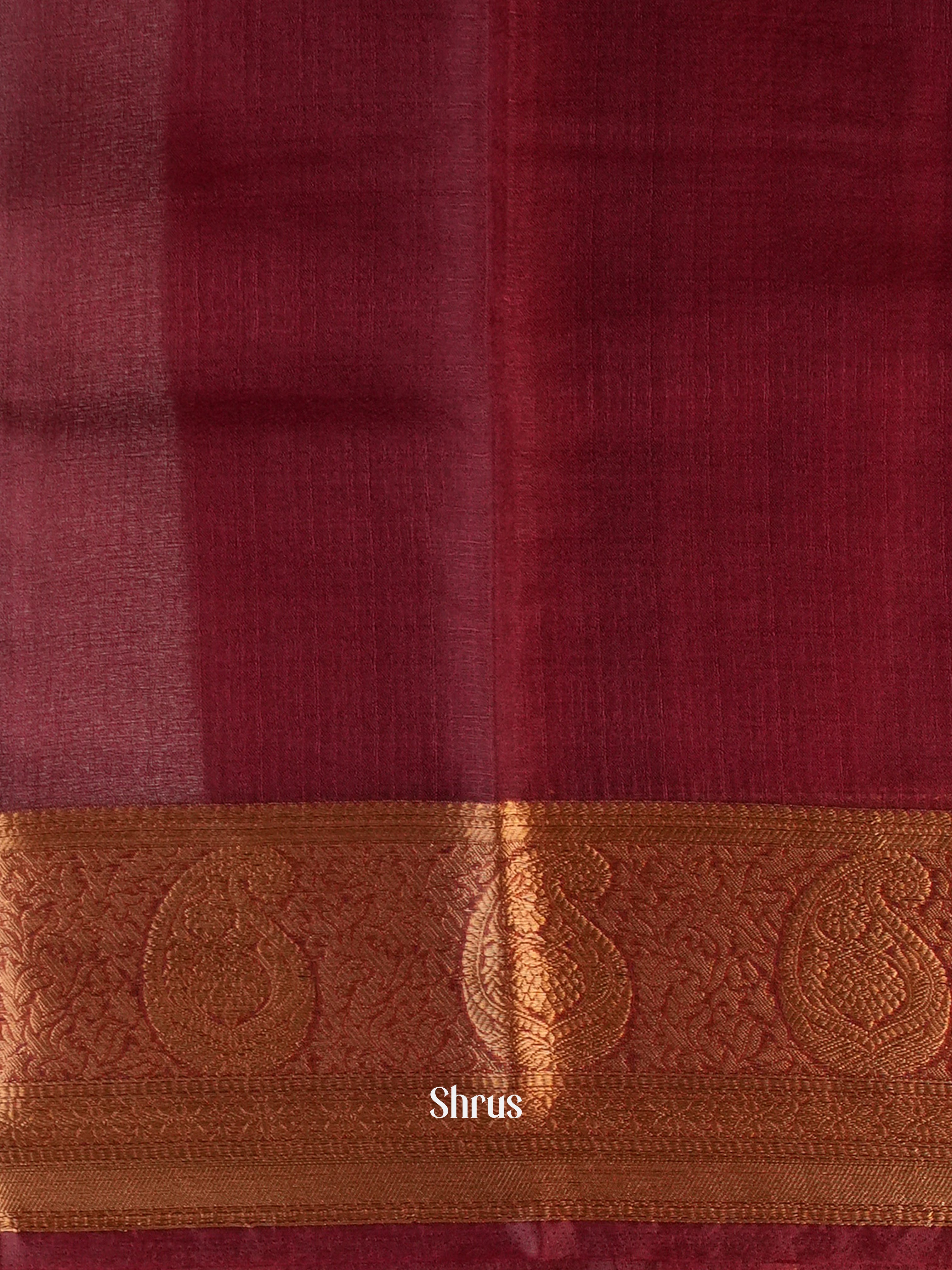 Maroon - Semi Georgette Saree