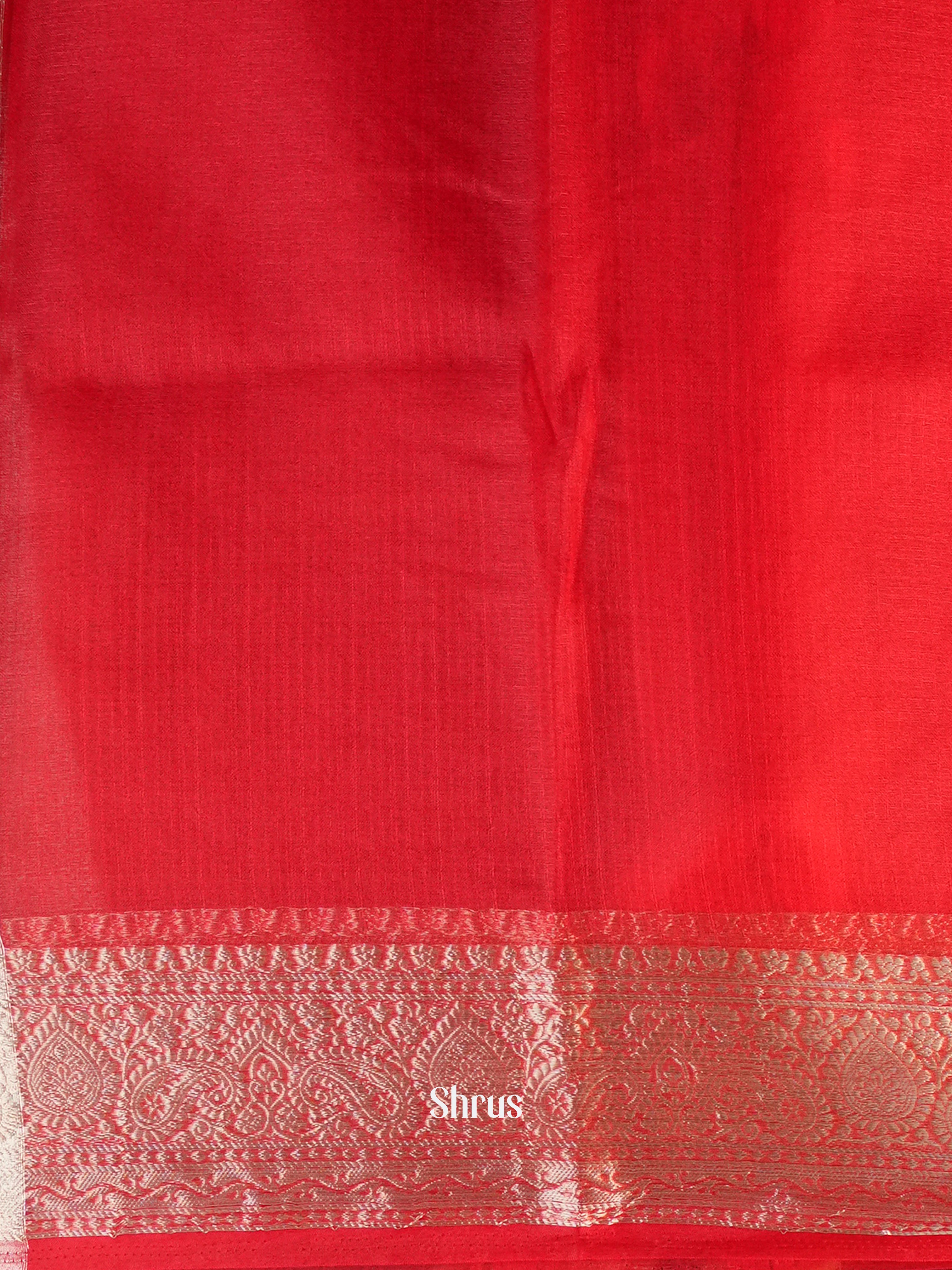 Red - Semi Georgette Saree