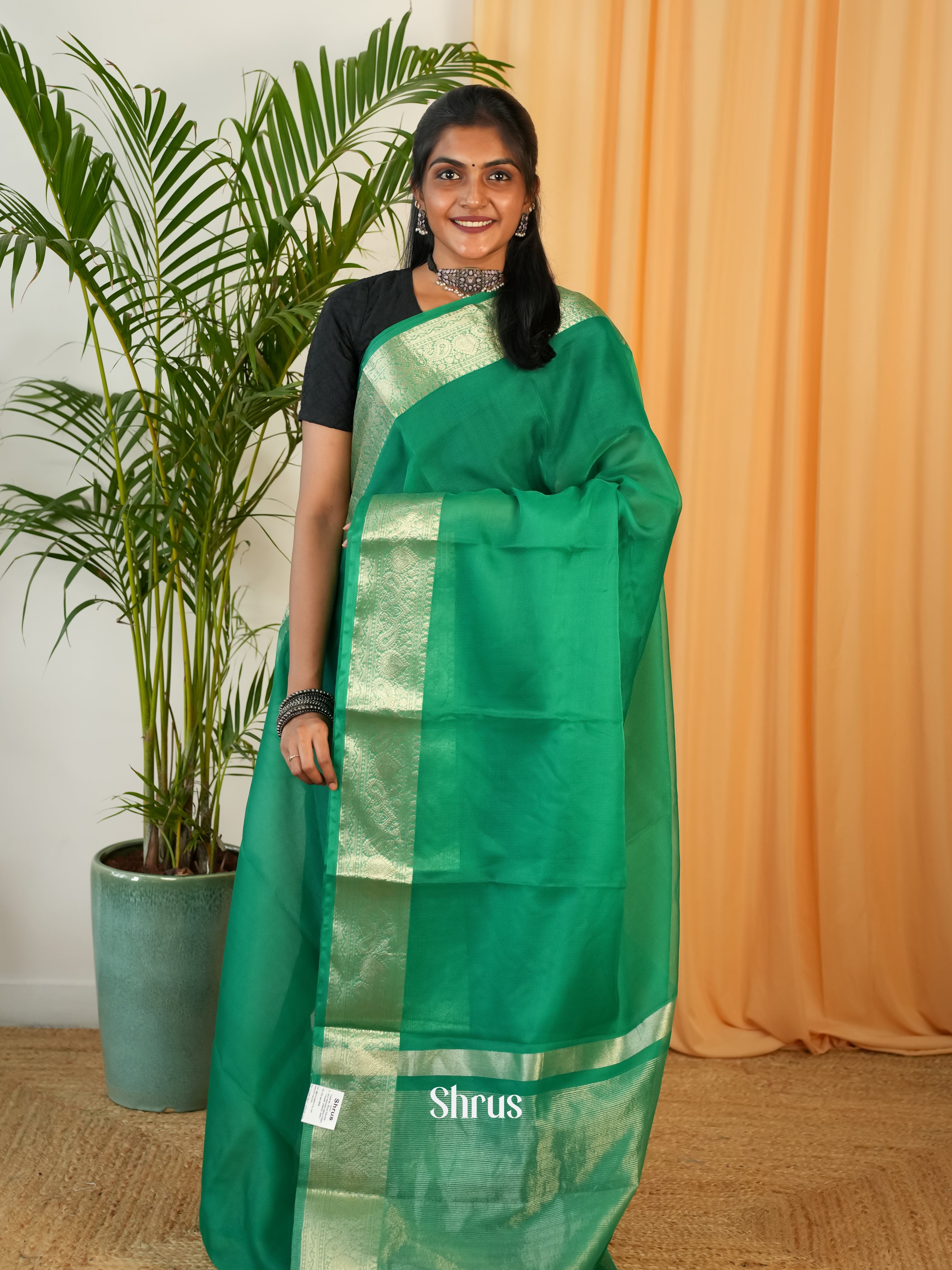 Green - Semi Georgette Saree