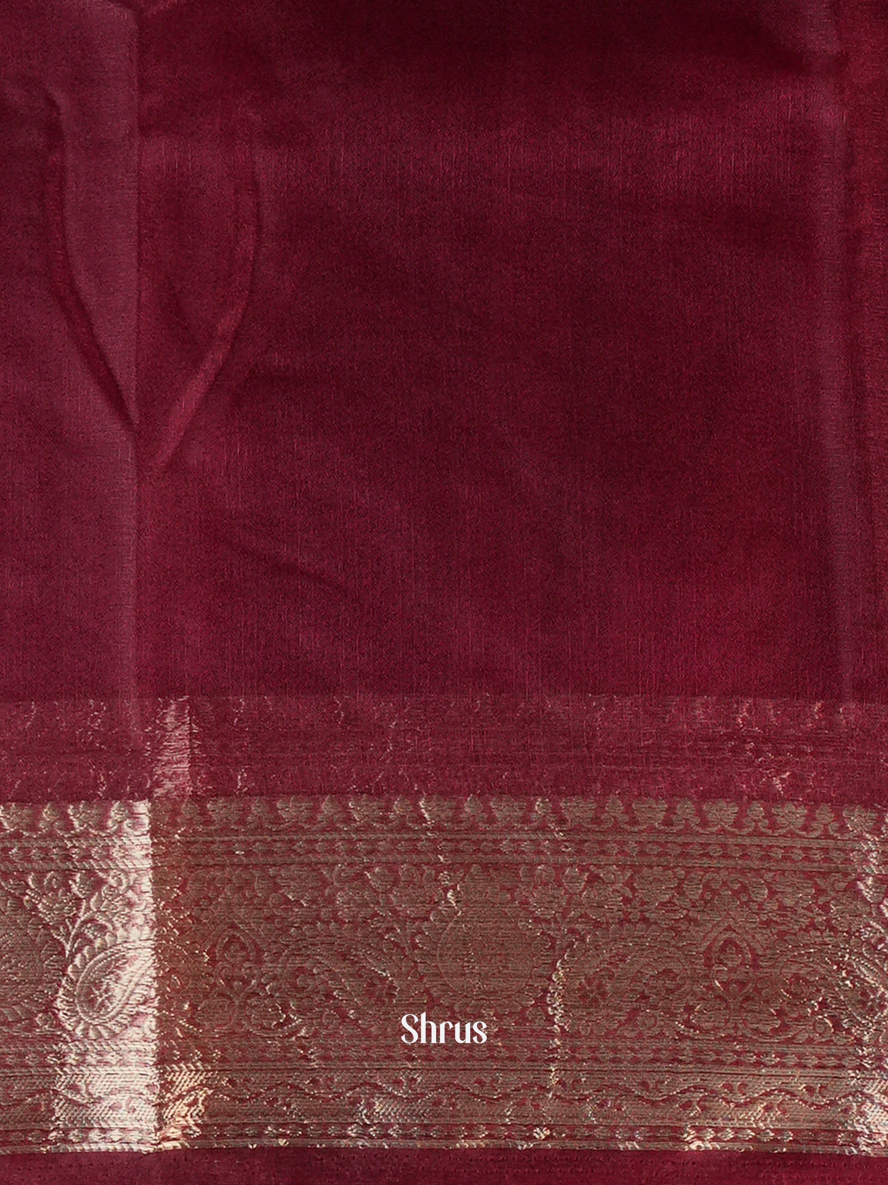 Maroon - Semi Georgette Saree