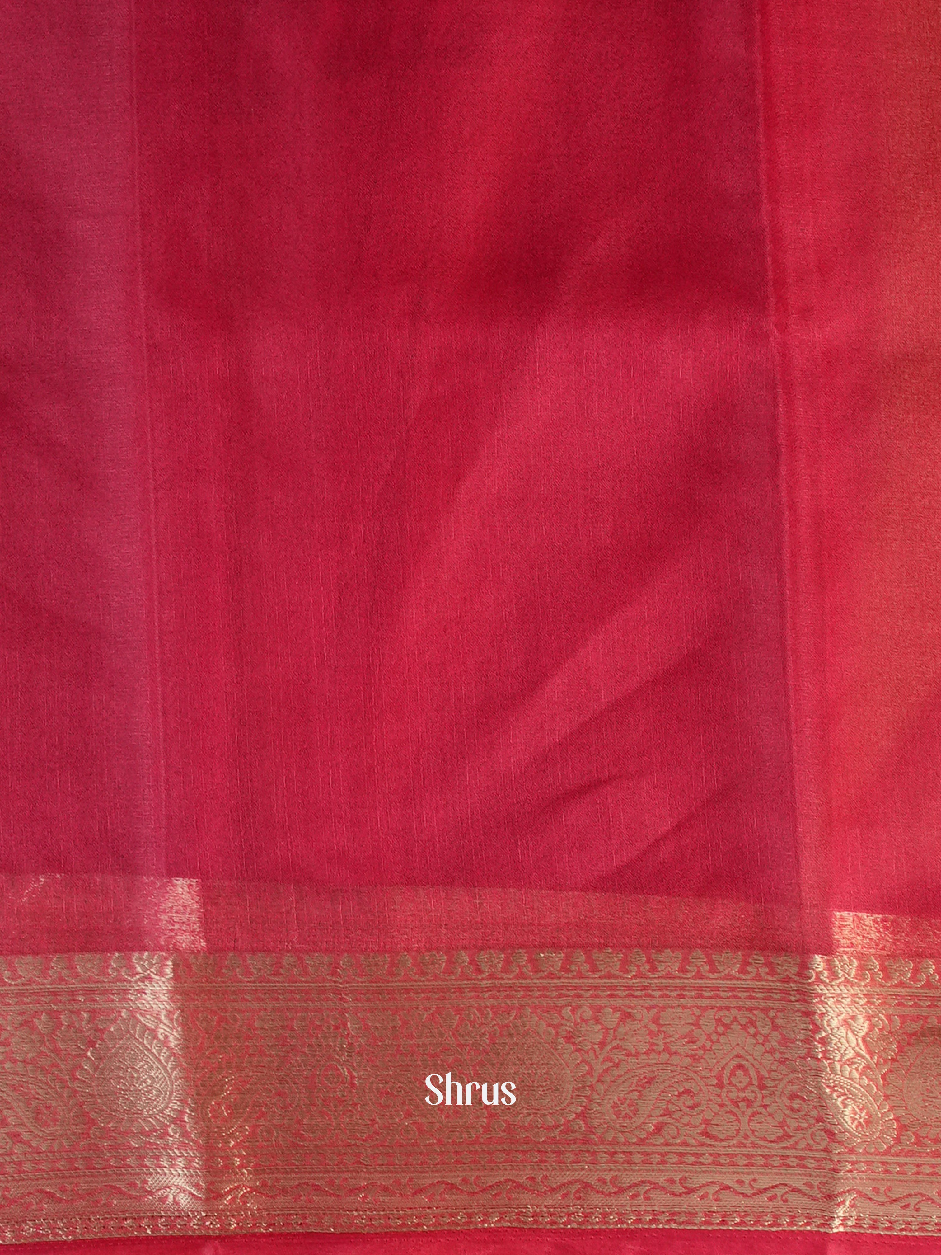 Red - Semi Georgette Saree