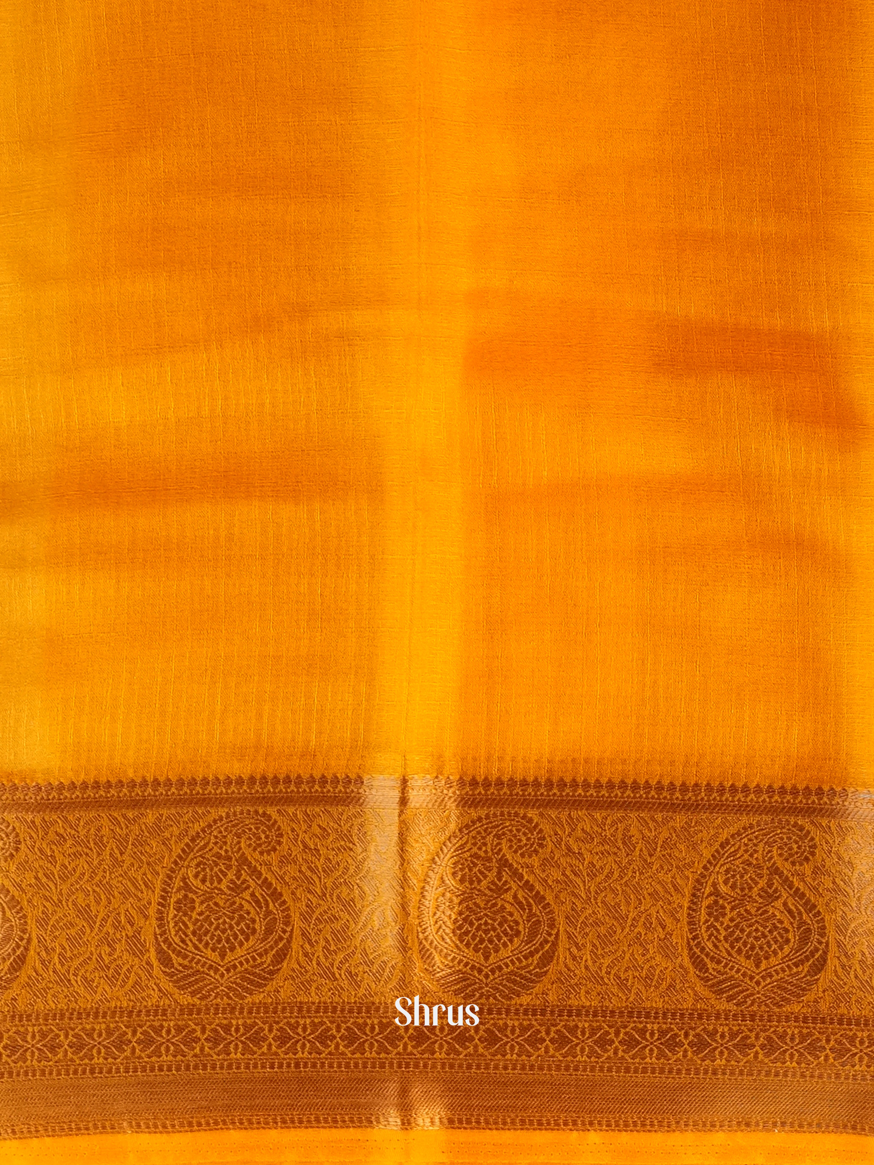 Mambazha Yellow - Semi Georgette Saree