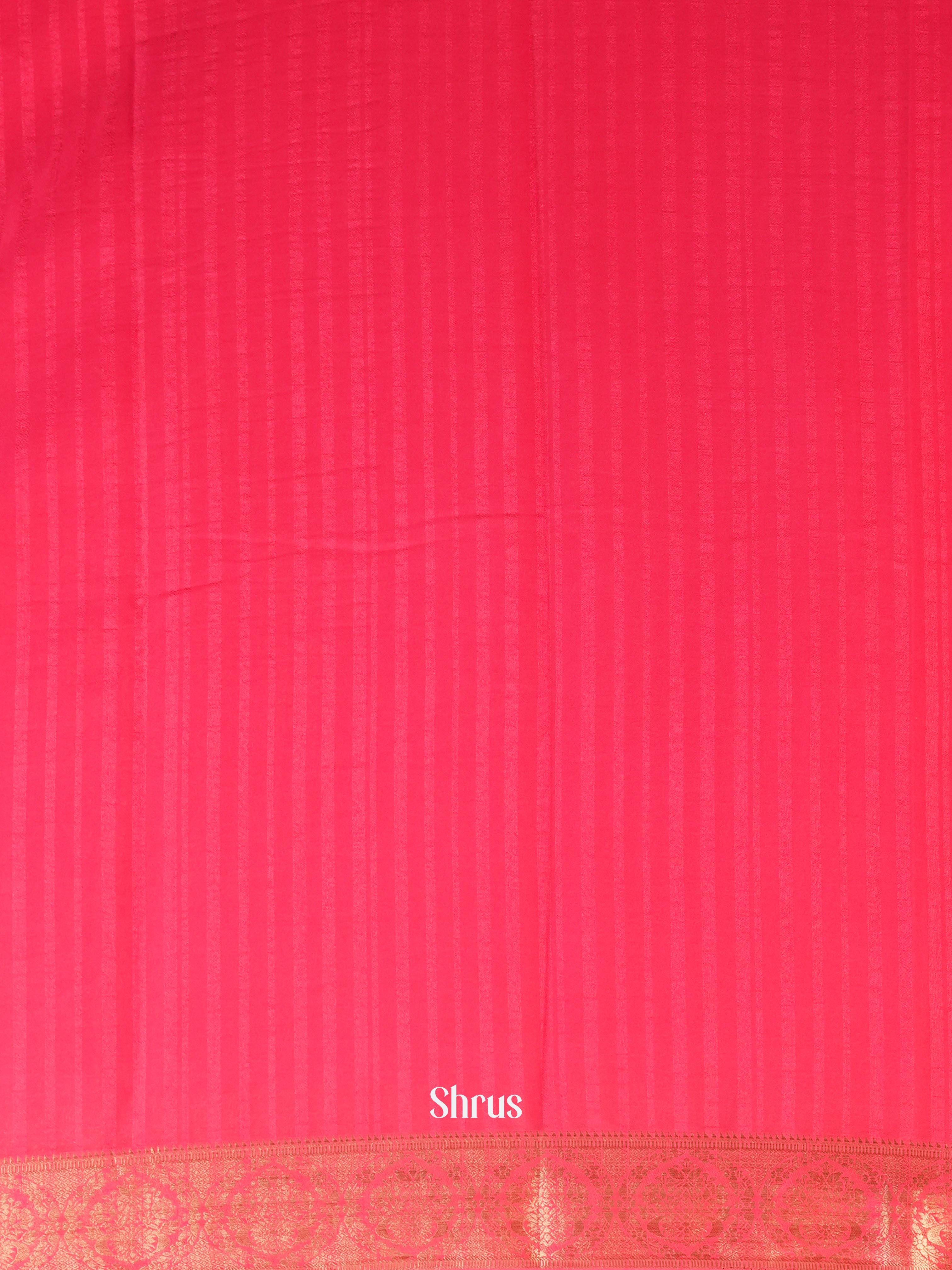 Pink - Semi Mysoresilk Saree