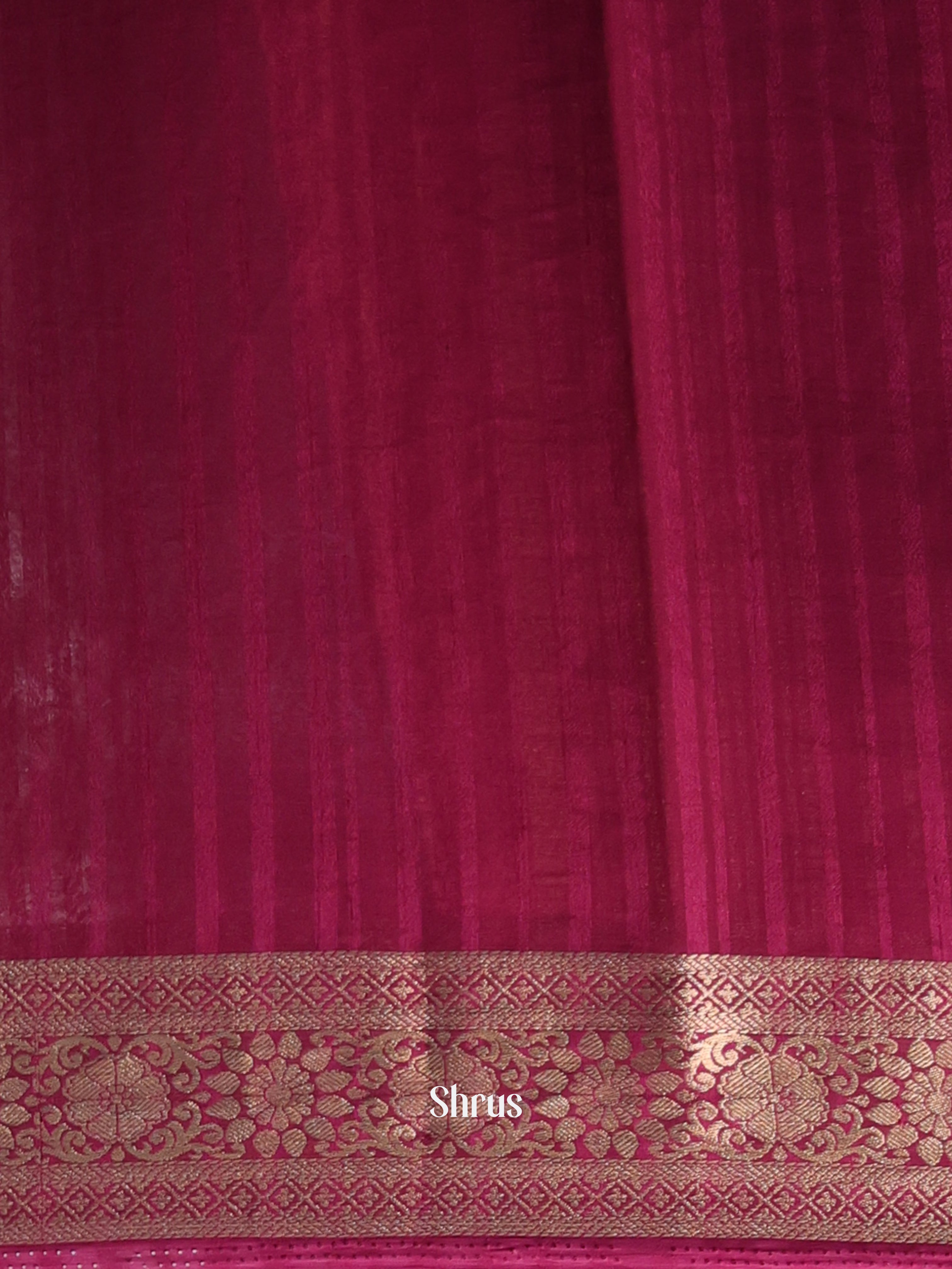 Maroon- Semi Mysoresilk Saree