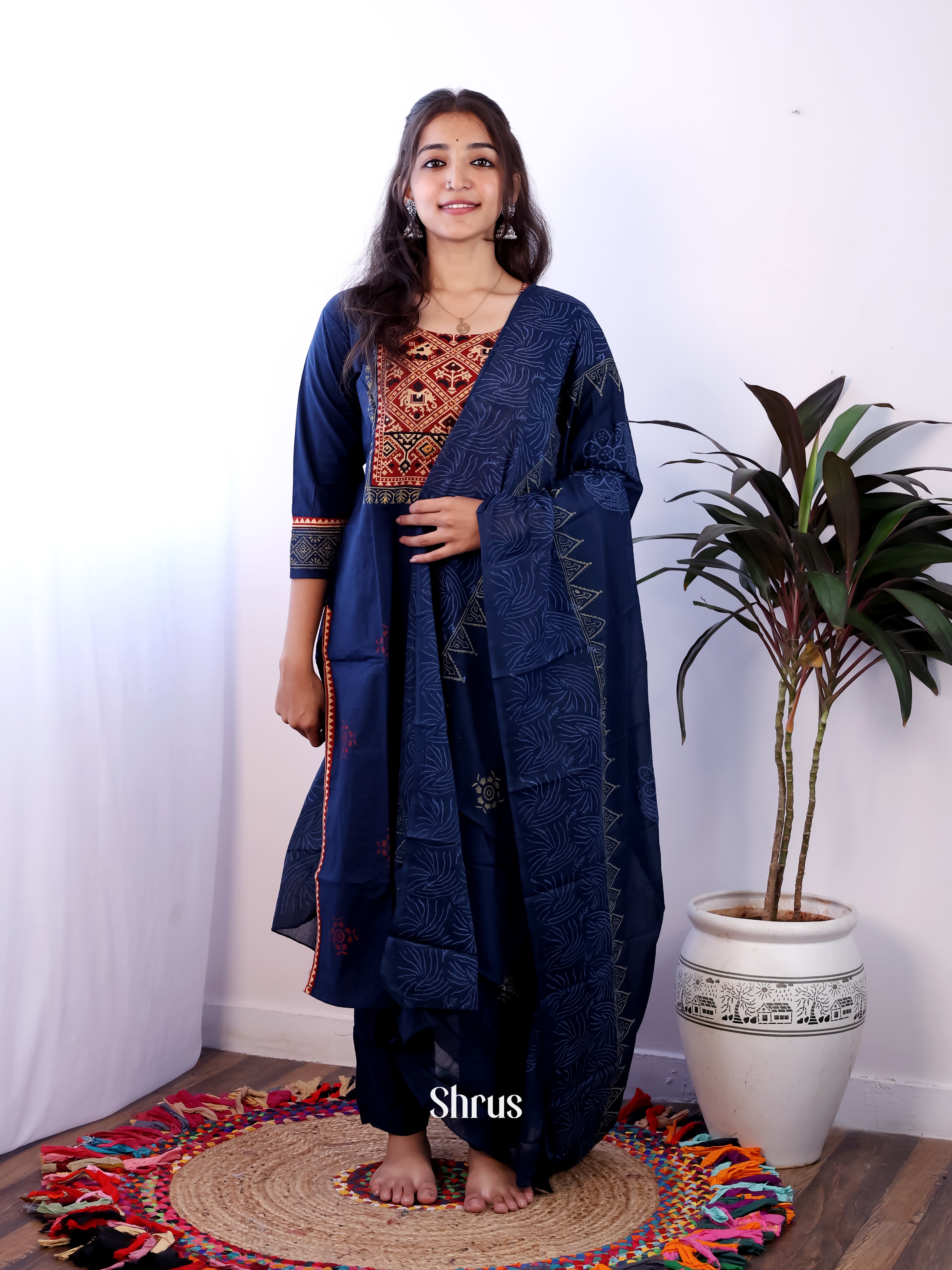 Blue - 3pc Readymade Suits