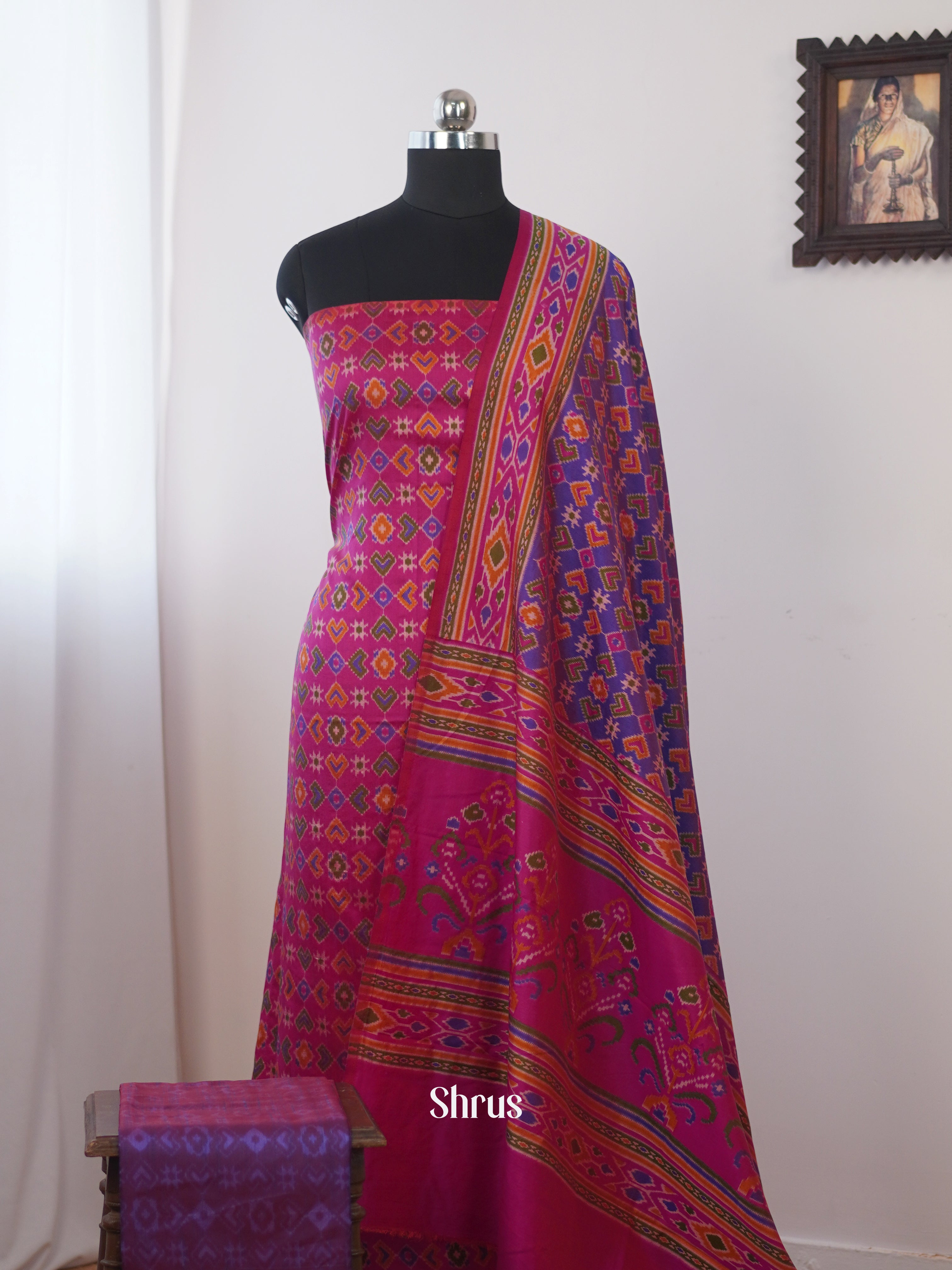 Pink & Purple - semi patola salwar