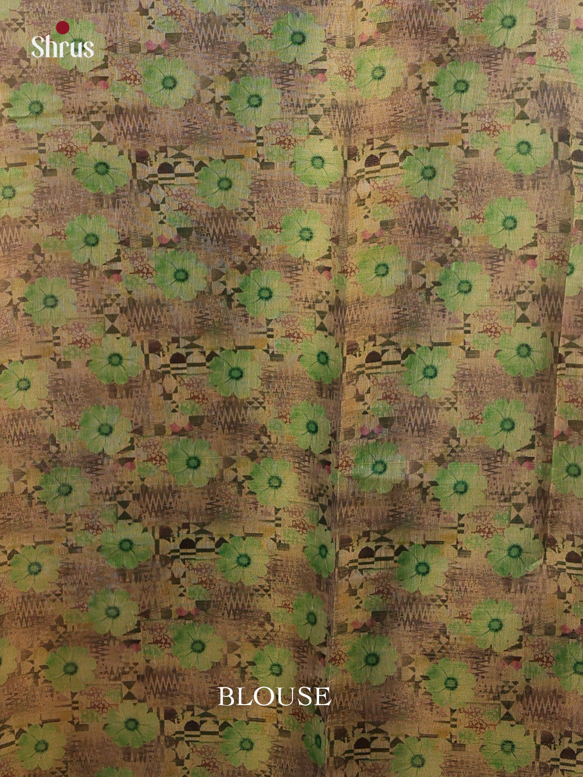 Gold & Green - Semi Jute Saree - Shop on Shrus.com