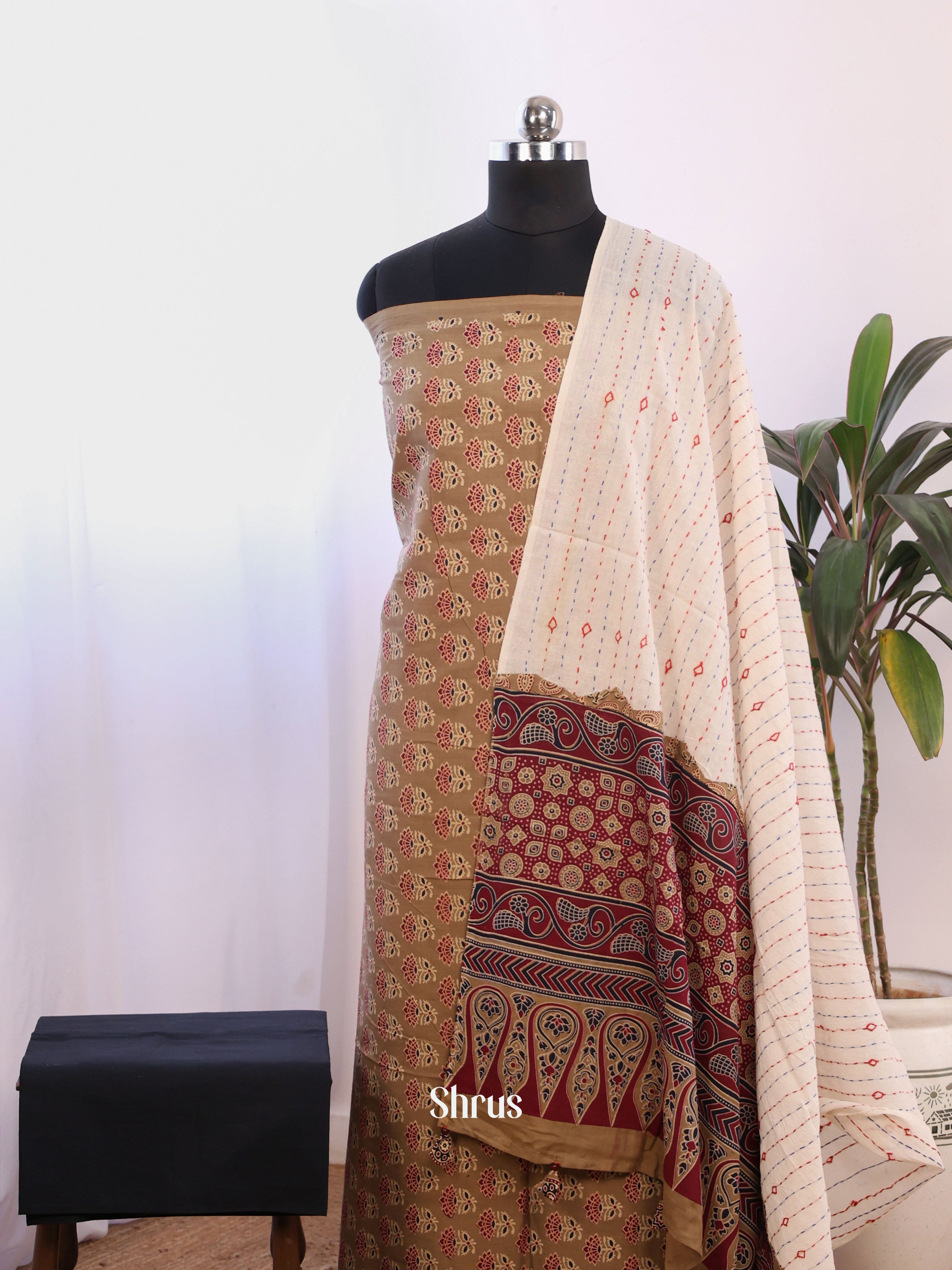 Brown & Black - Ajrakh Salwar