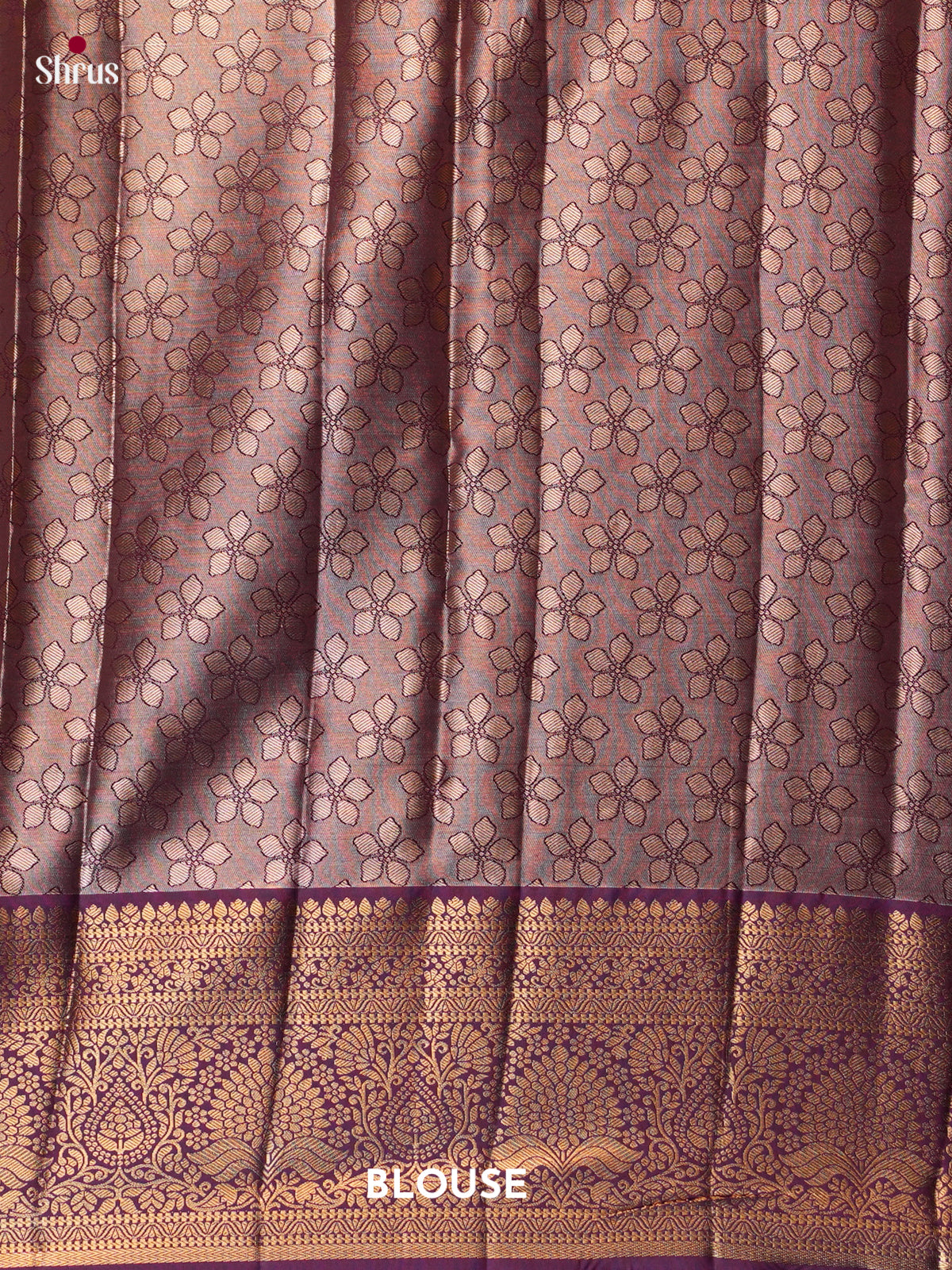 Onion Pink & Purple - Kanchipuram-halfpure Saree