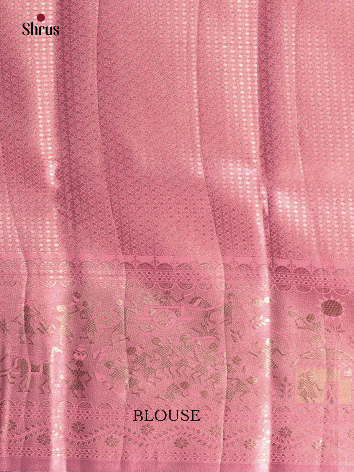 Purple & Pink - Kanchipuram-halfpure Saree