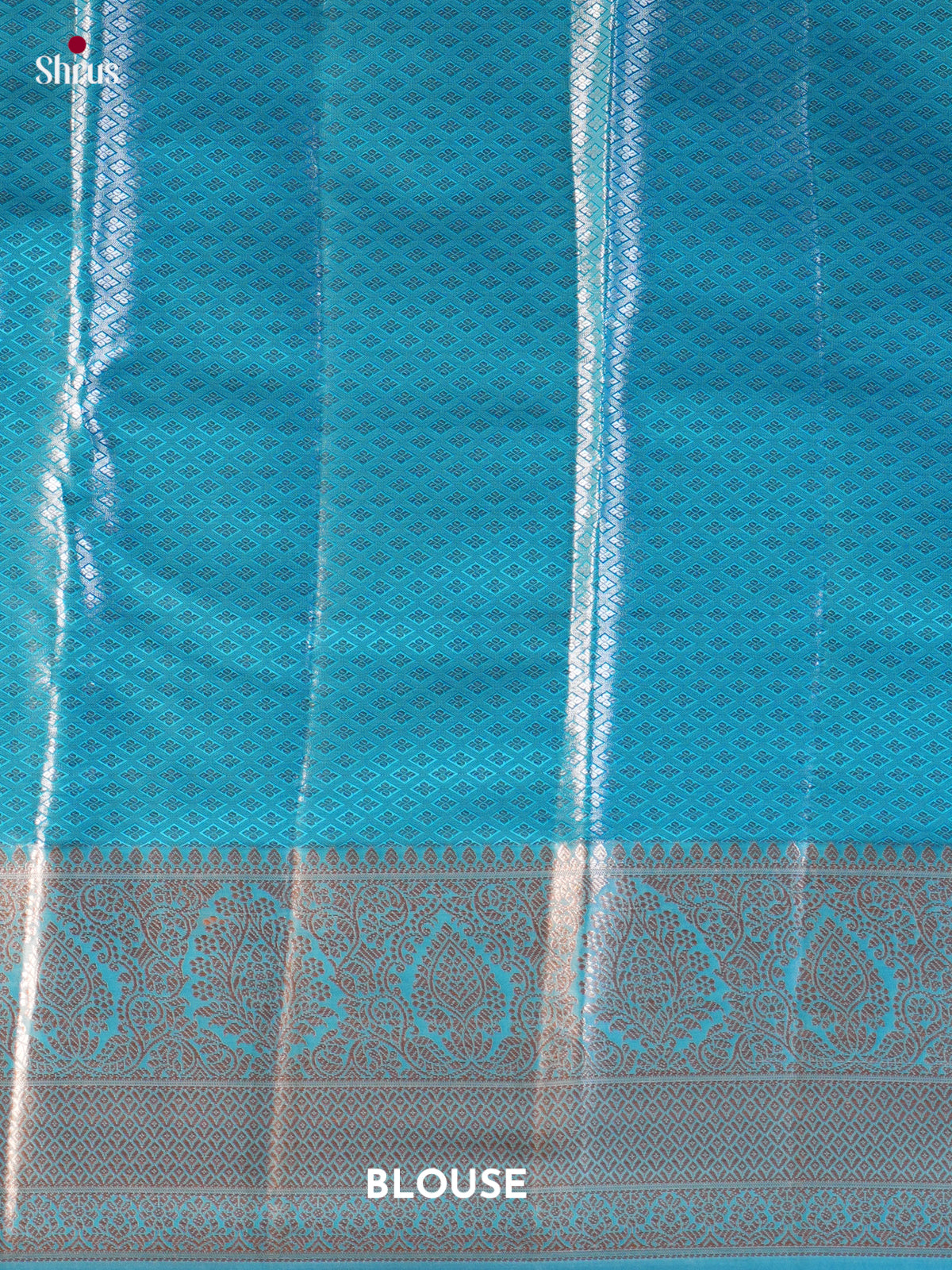 Purple & Blue - Kanchipuram-halfpure Saree