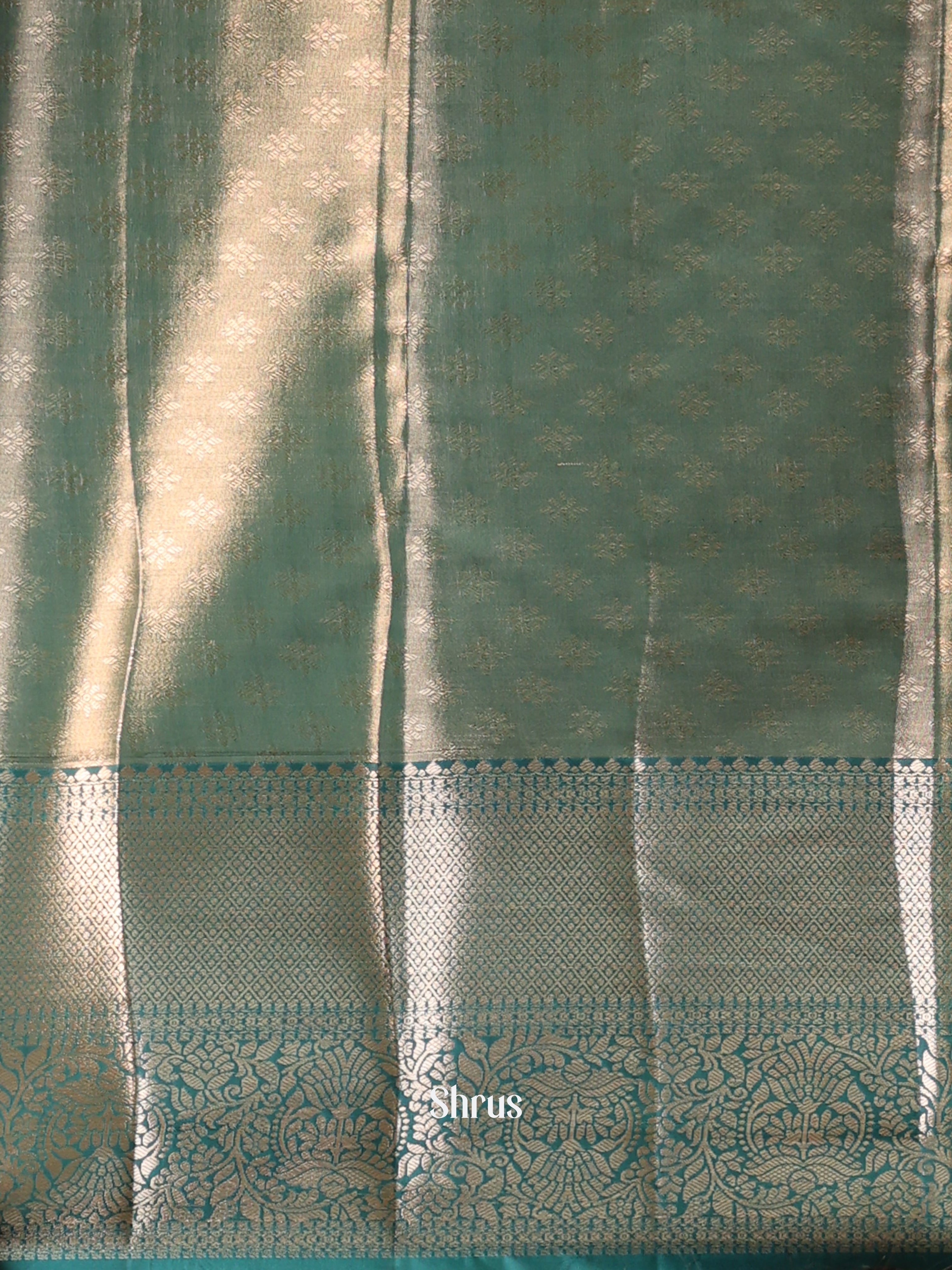 Pink & Green - Kanchipuram-halfpure Saree