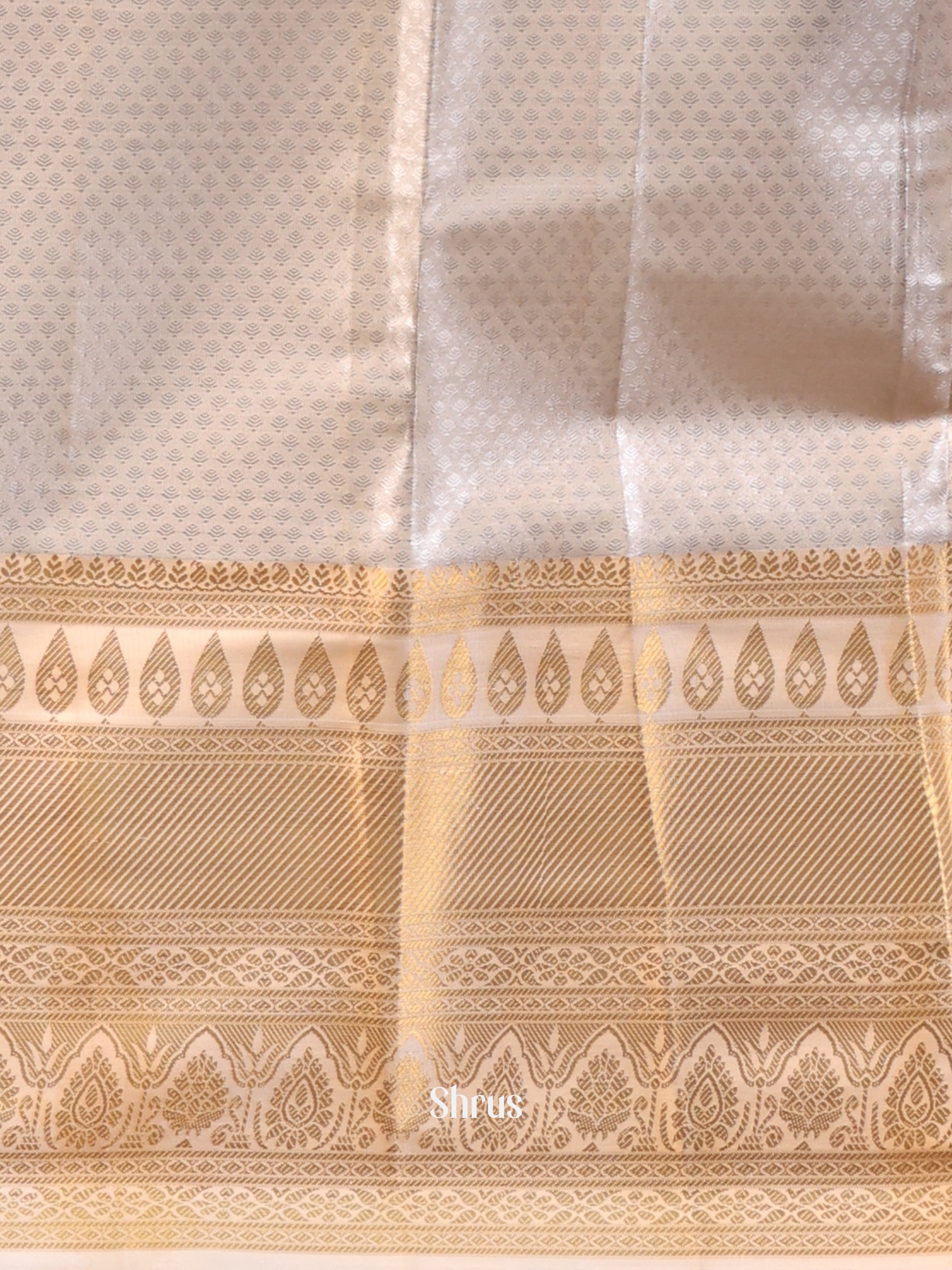 Pink & Cream - Kanchipuram-halfpure Saree